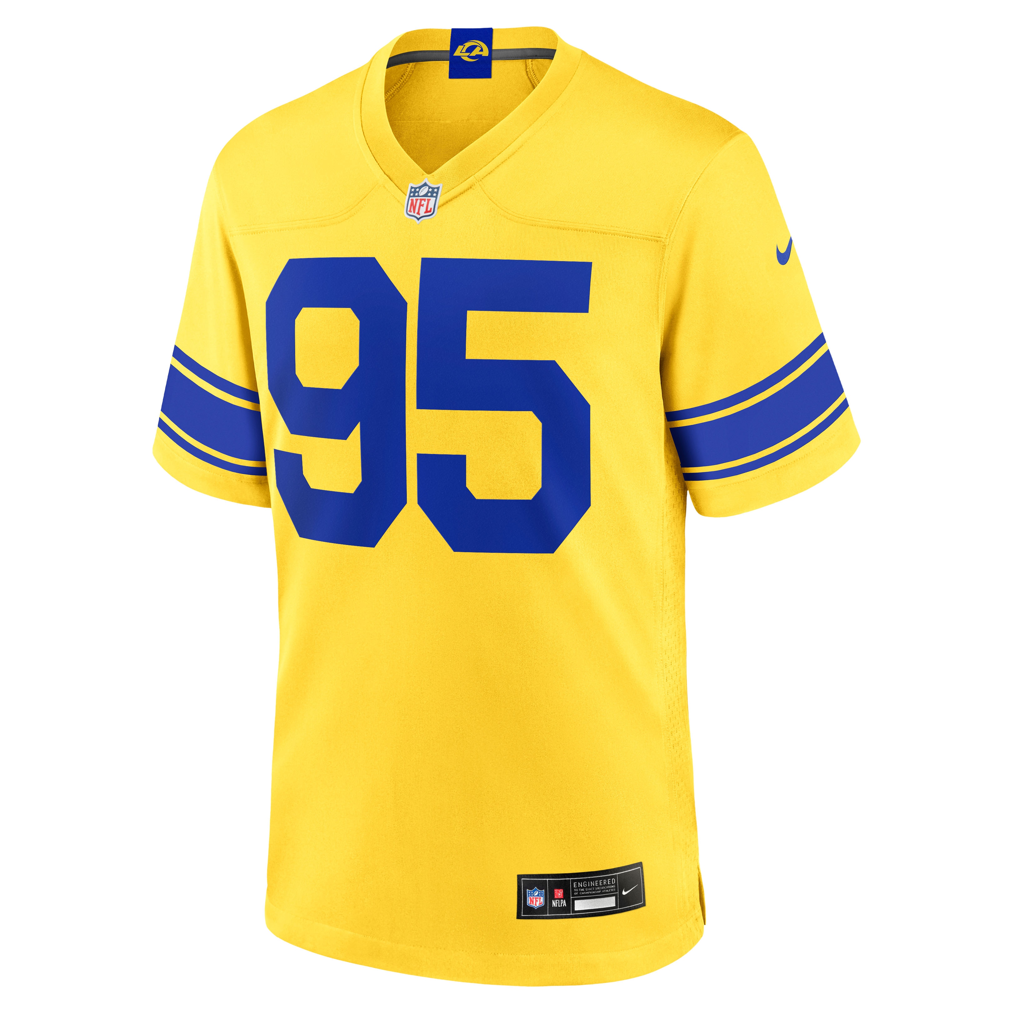 Myles Garrett Sol Los Angeles Rams Game Jersey No.95 NFL Football Fan Wear