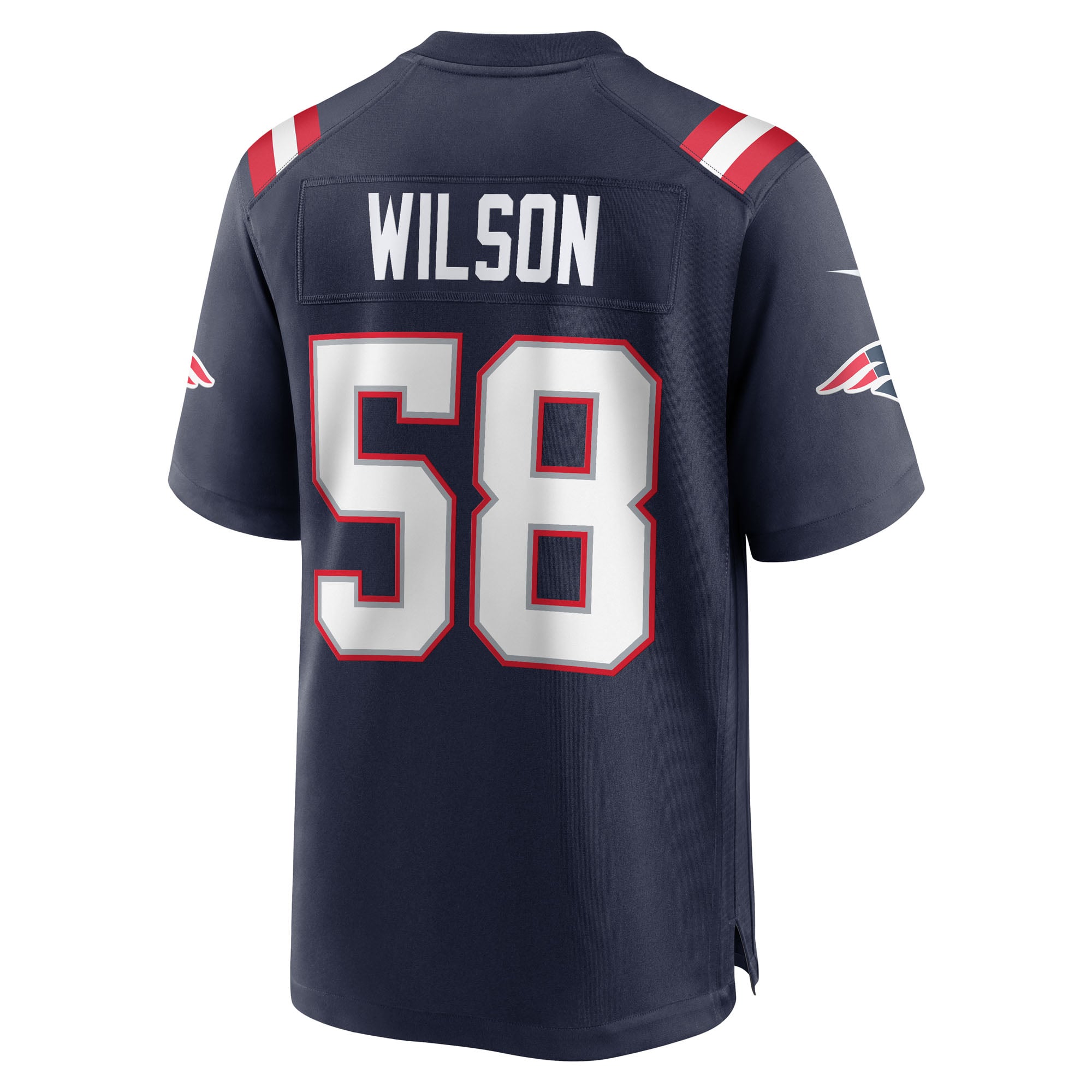 Jared Wilson New England Patriots Game Jersey Navy NFL Football Fan Wear Jared Wilson