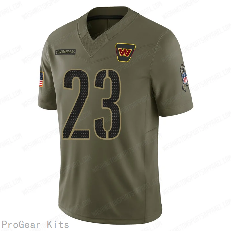 Trey Amos Washington Commanders Jersey No.23 Olive NFL Football Fan Wear Trey Amos