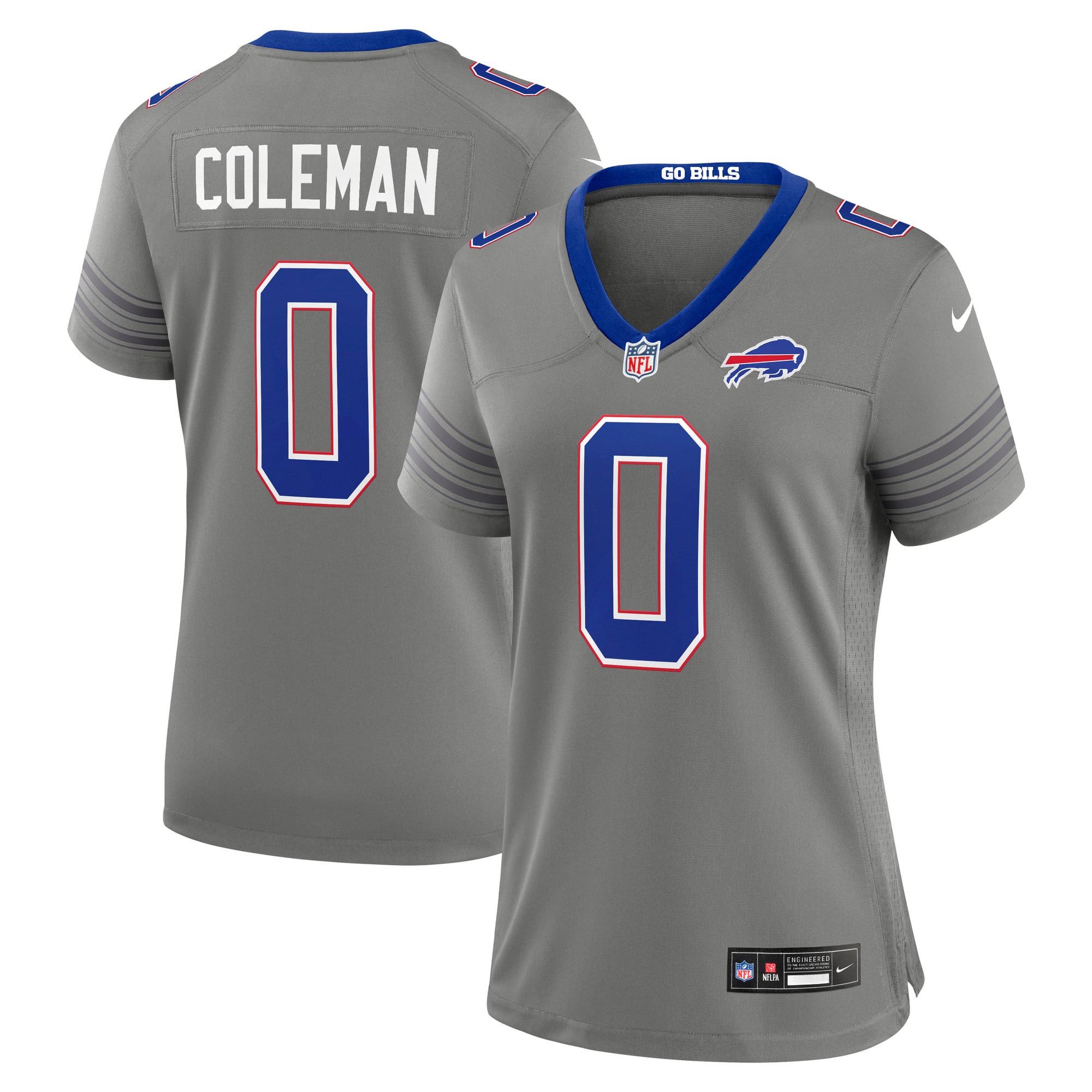 Keon Coleman Buffalo Bills Game Jersey Gray NFL Football Fan Wear Keon Coleman
