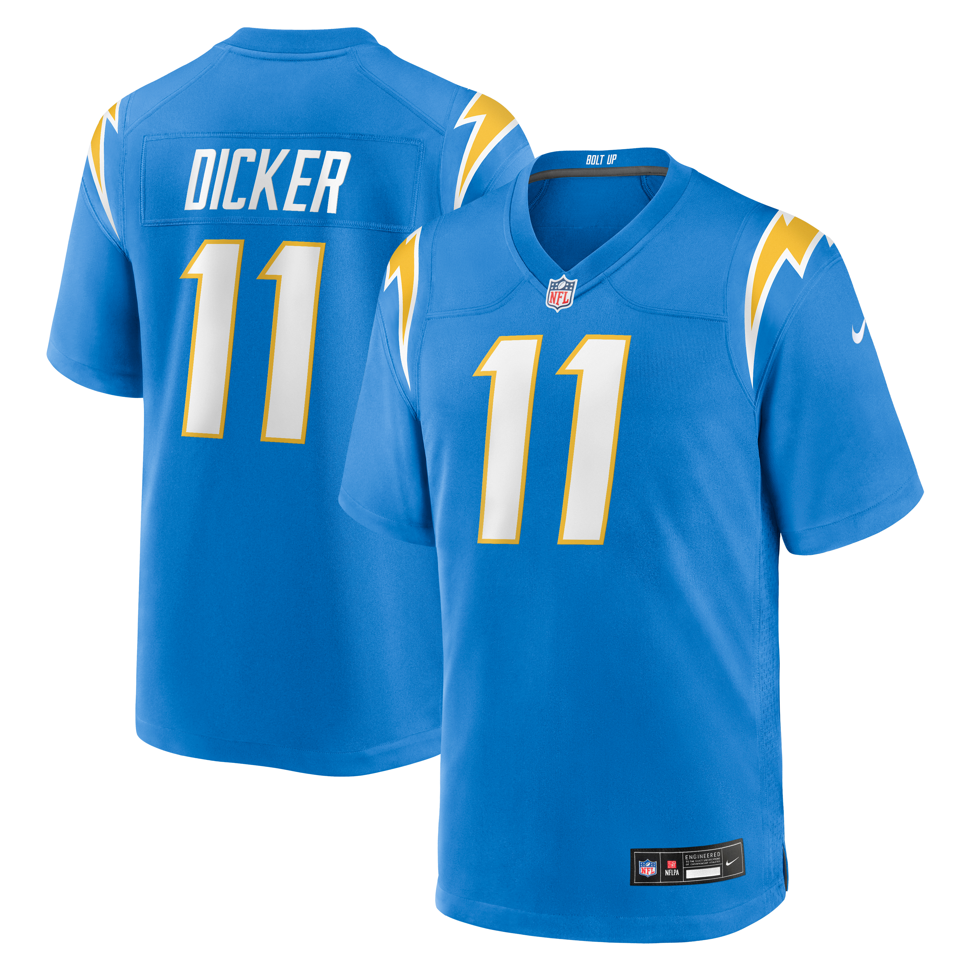 Cameron Dicker Los Angeles Chargers Game Jersey Powder Blue NFL Football Fan Wear