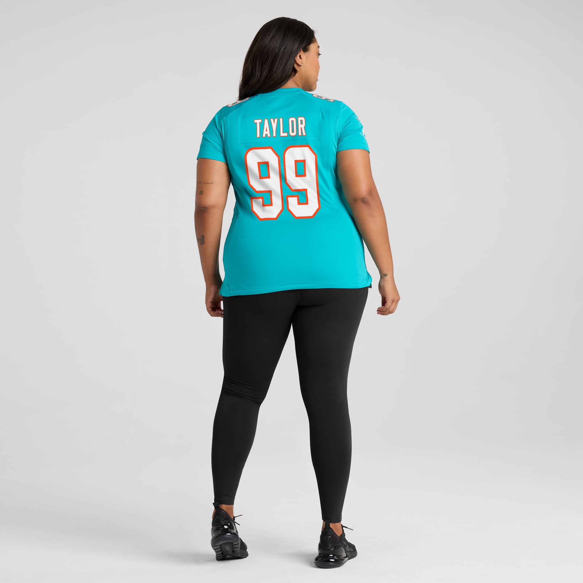Retired Jason Taylor Miami Dolphins Player Jersey Aqua NFL Football Fan Wear