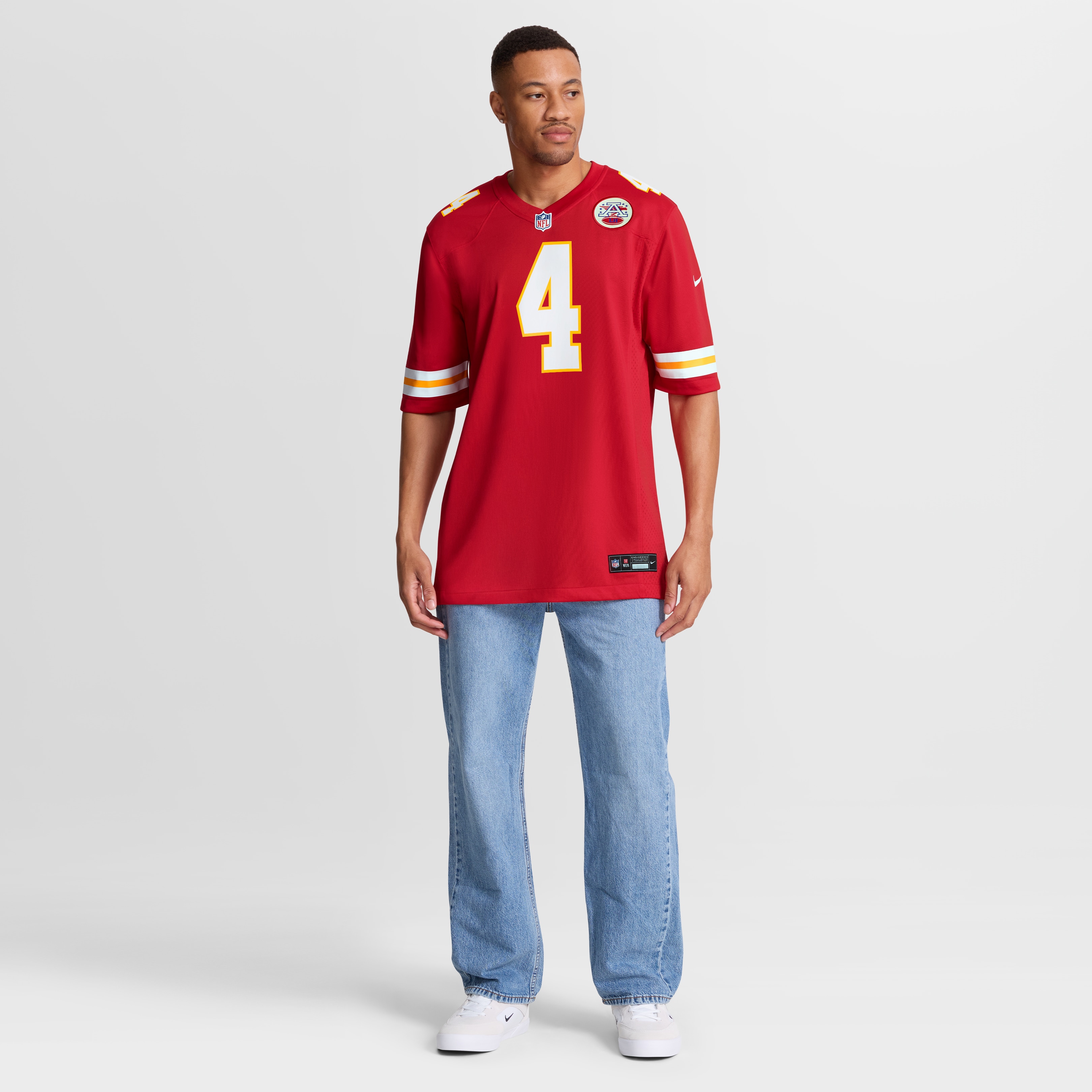 Rashee Rice Kansas City Chiefs Game Jersey Red NFL Football Fan Wear Rashee Rice
