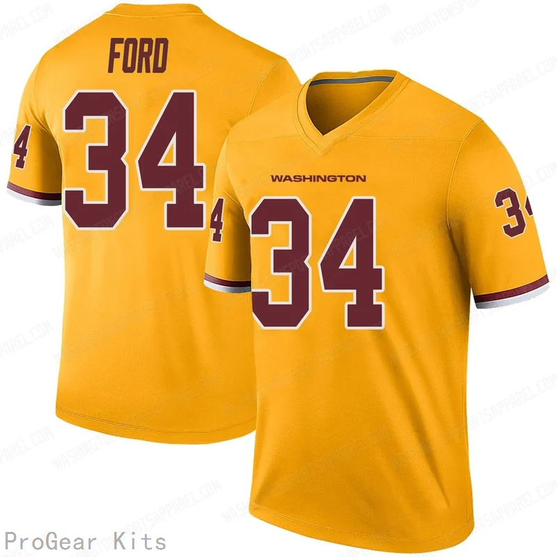 Jerome Ford Rush Washington Commanders Legend Jersey No.34 Gold NFL Football Fan Wear