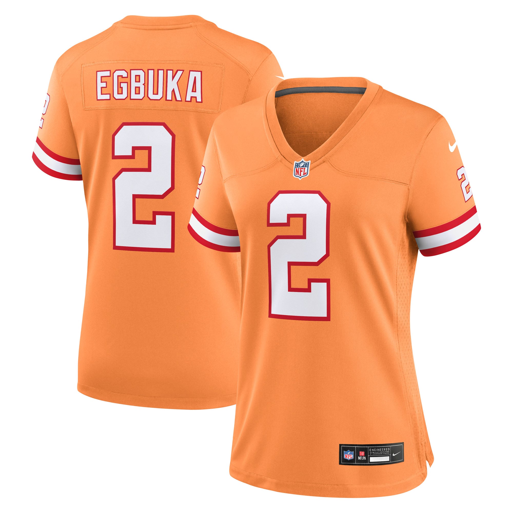 Emeka Egbuka Creamsicle Tampa Bay Buccaneers Game Jersey NFL Football Fan Wear