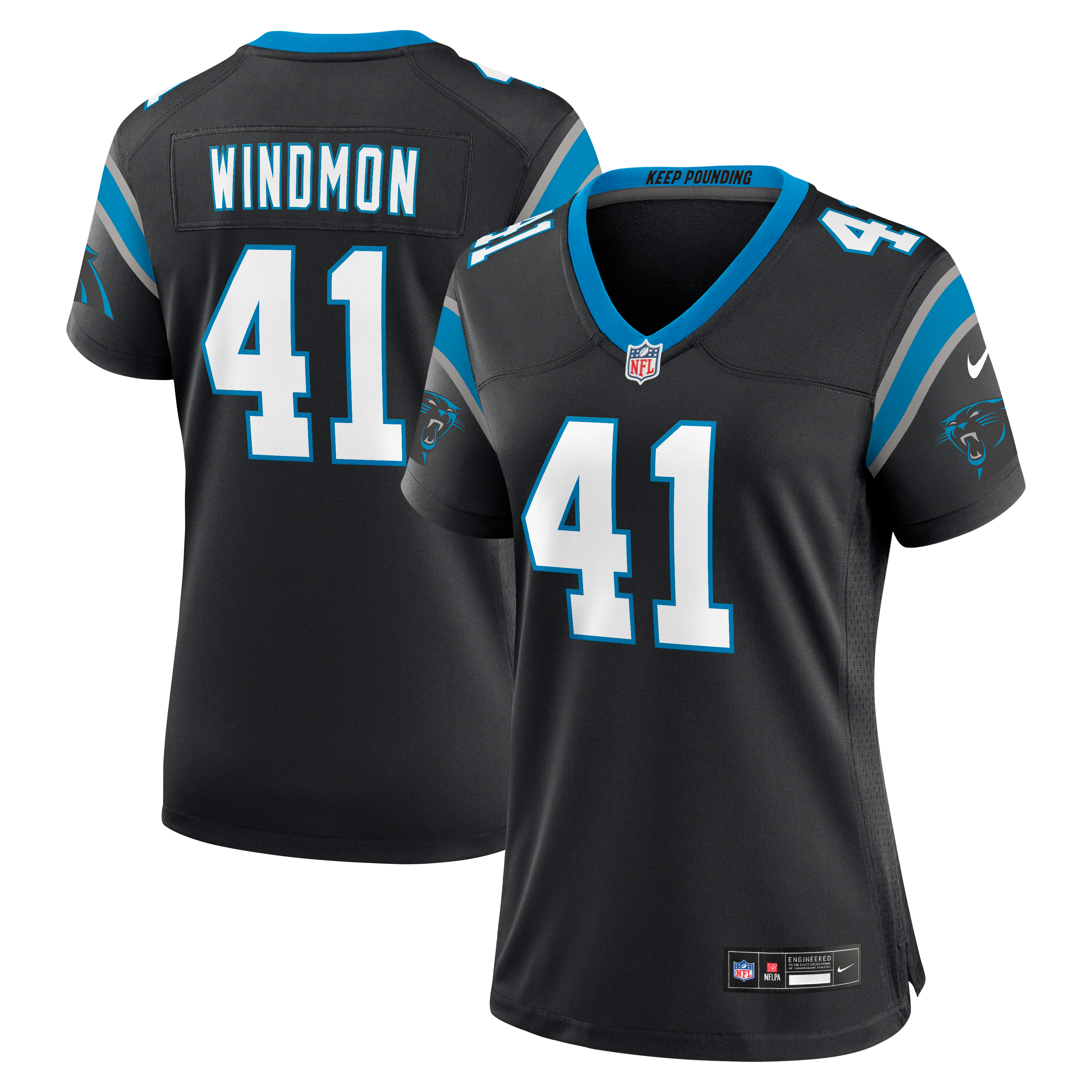 Jacoby Windmon Carolina Panthers Game Jersey Black NFL Football Fan Wear