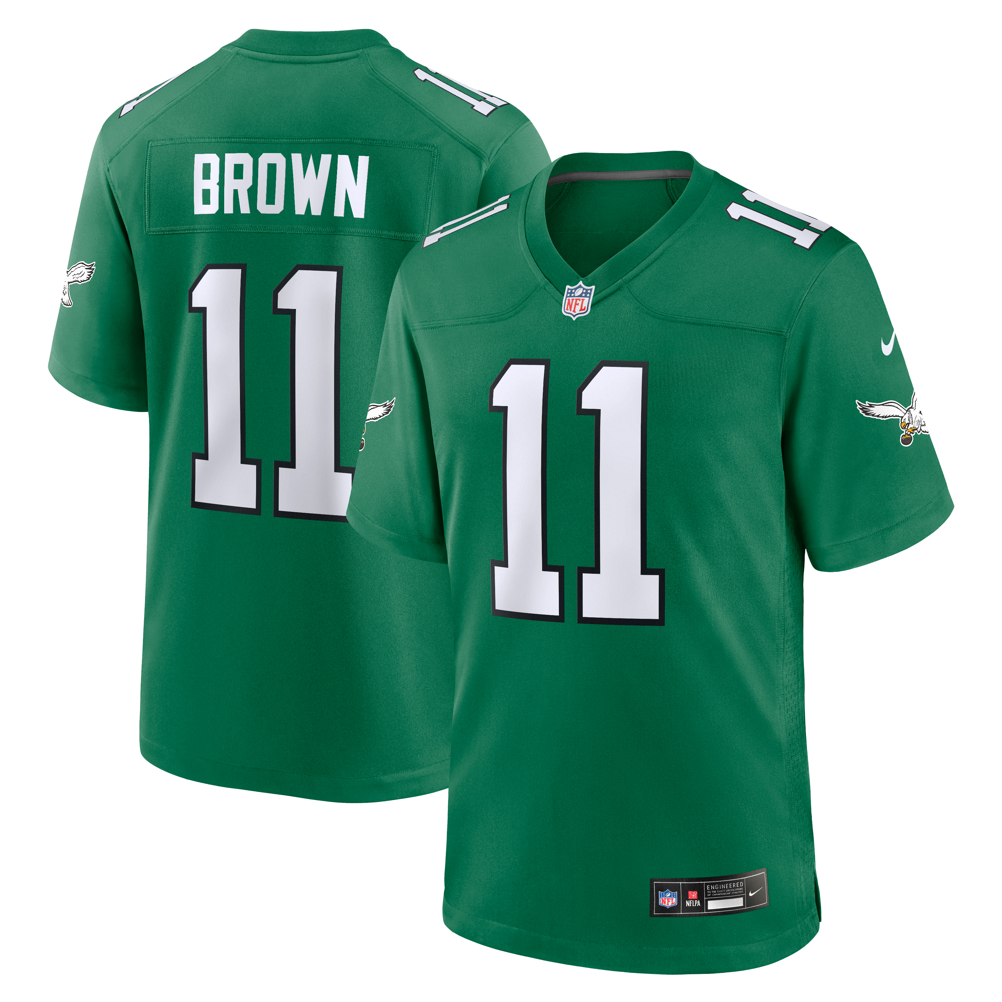 Philadelphia Eagles Game Jersey Brown NFL Football Fan Wear