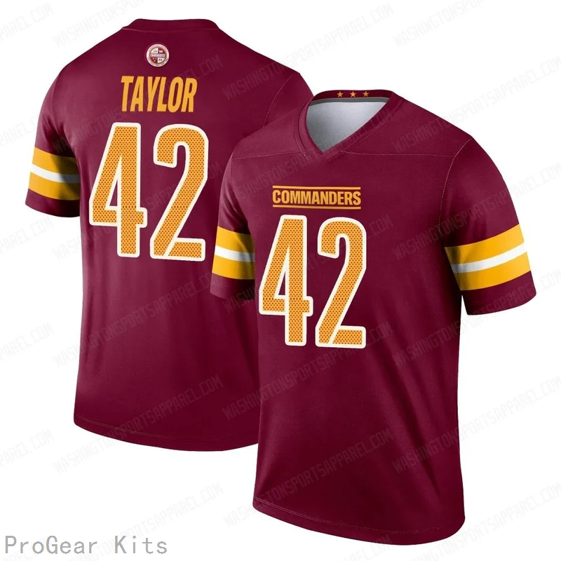 Charley Taylor Washington Commanders Legend Jersey No.42 Burgundy NFL Football Fan Wear Charley Taylor