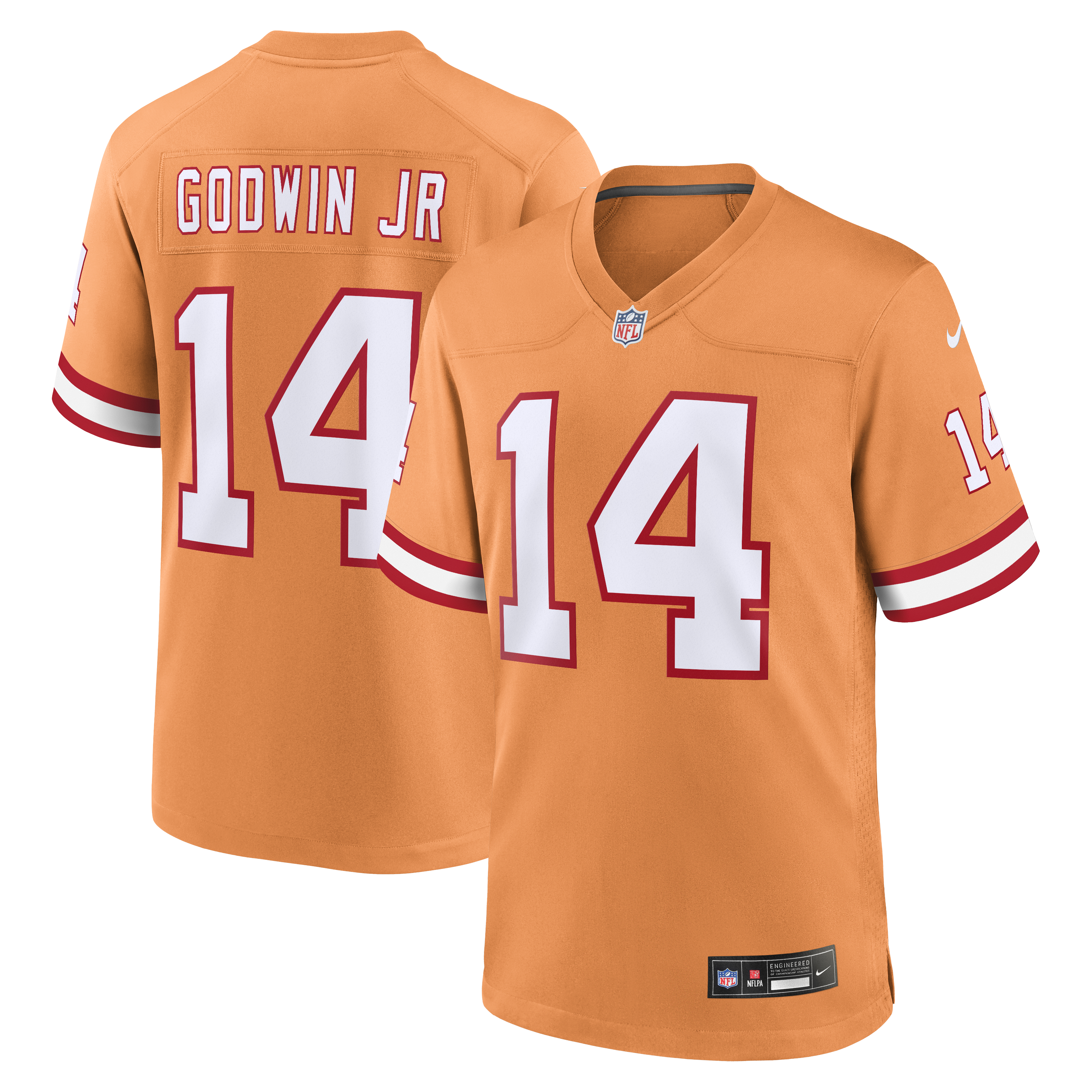 Chris Godwin Jr Tampa Bay Buccaneers Player Jersey Orange NFL Football Fan Wear