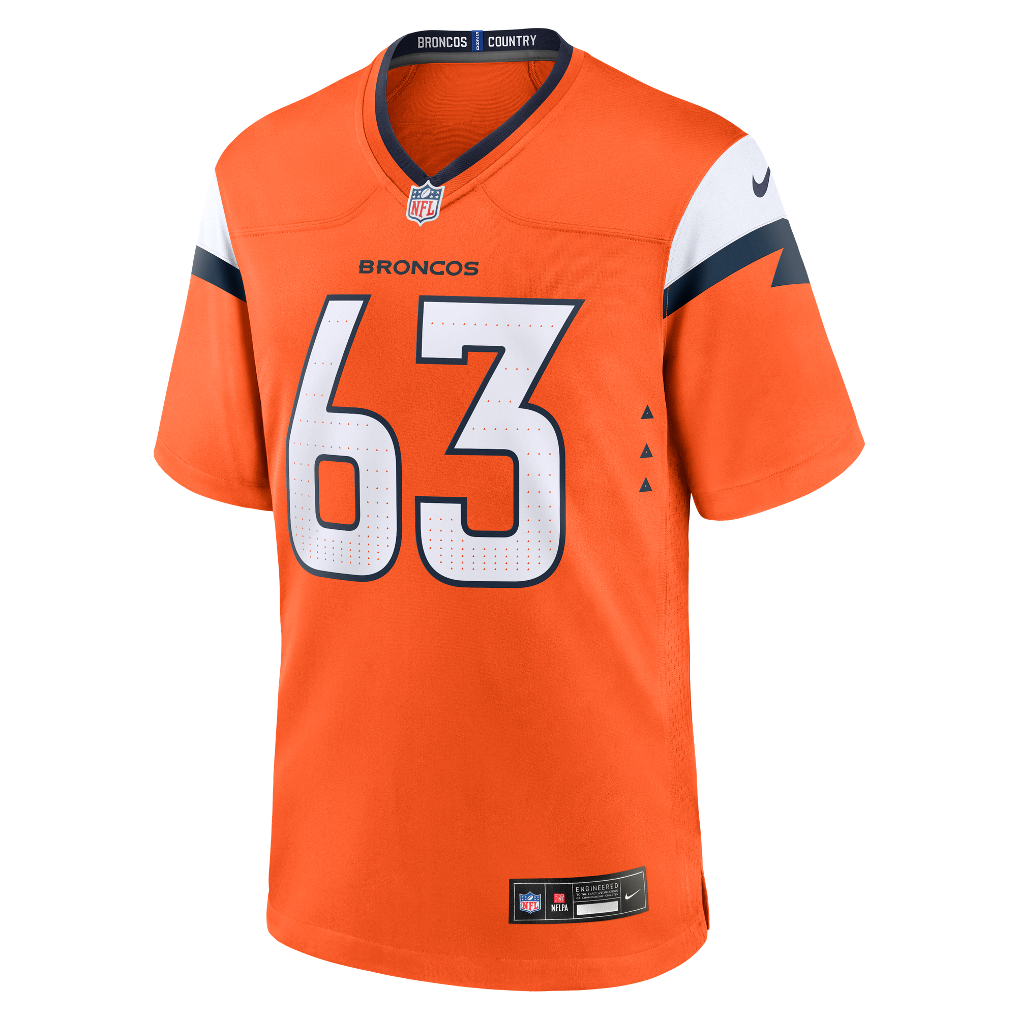 Alex Palczewski Denver Broncos Game Jersey Orange NFL Football Fan Wear Alex Palczewski