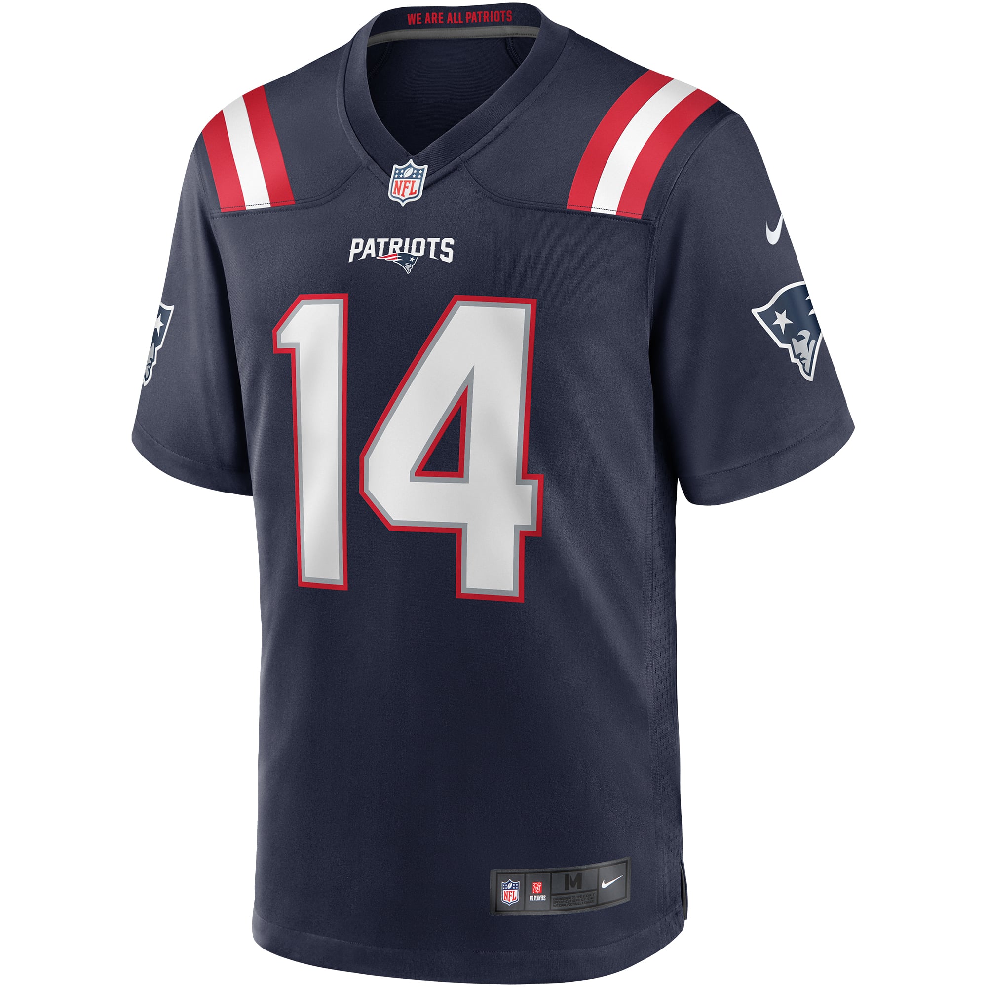 Steve Grogan Retired New England Patriots Player Jersey Navy NFL Football Fan Wear Steve Grogan Retired