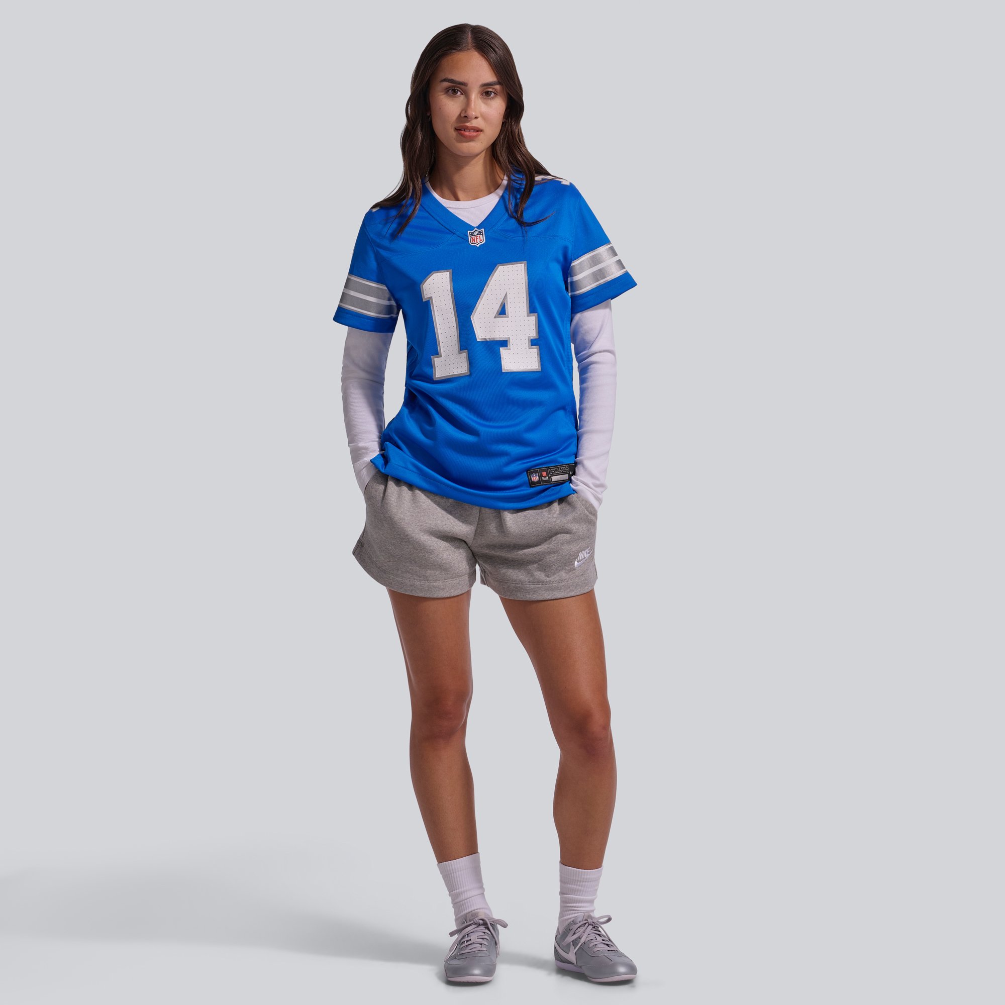 American Amon-Ra St Detroit Lions Game Jersey Brown NFL Football Fan Wear