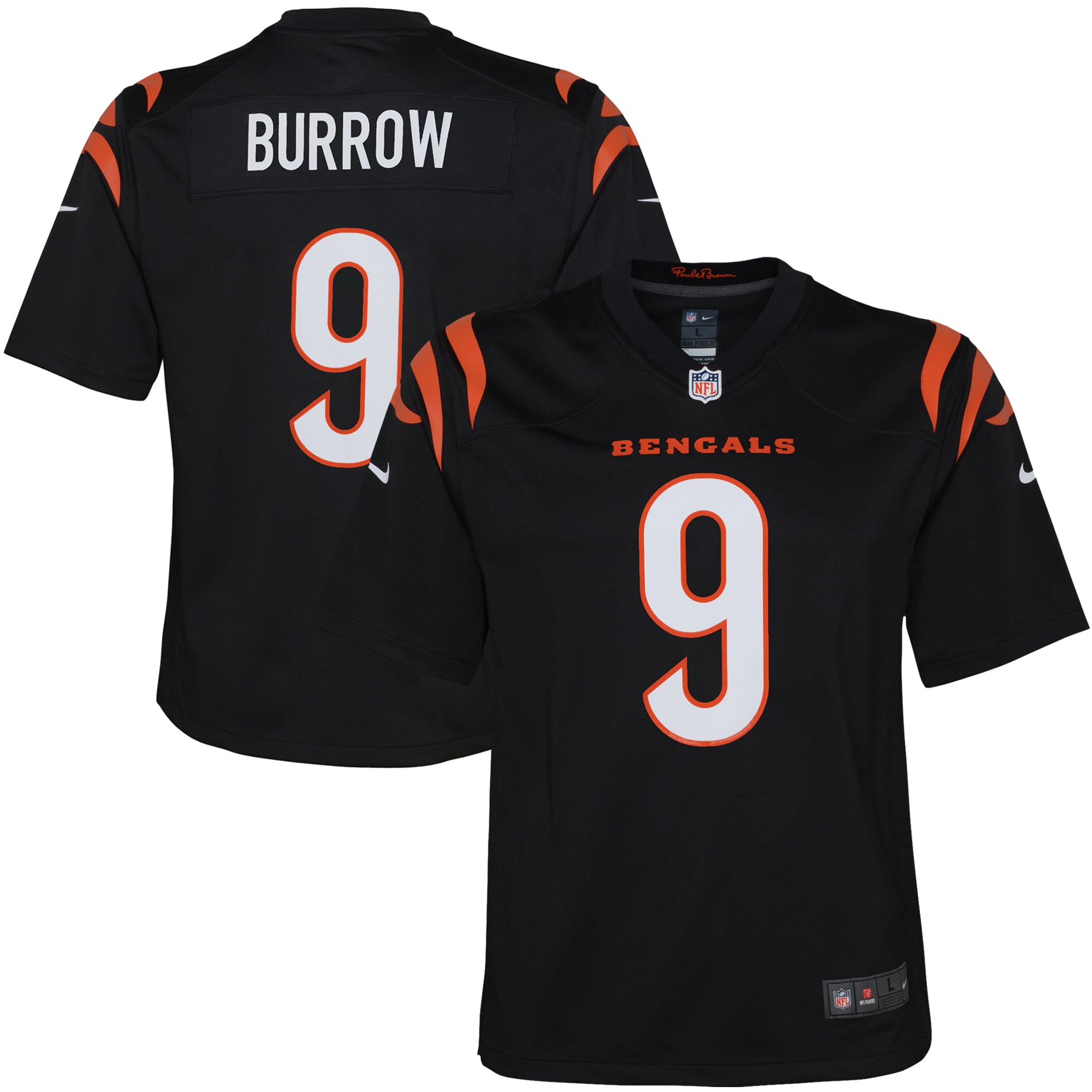 Joe Burrow Cincinnati Bengals Game Jersey Black NFL Football Fan Wear