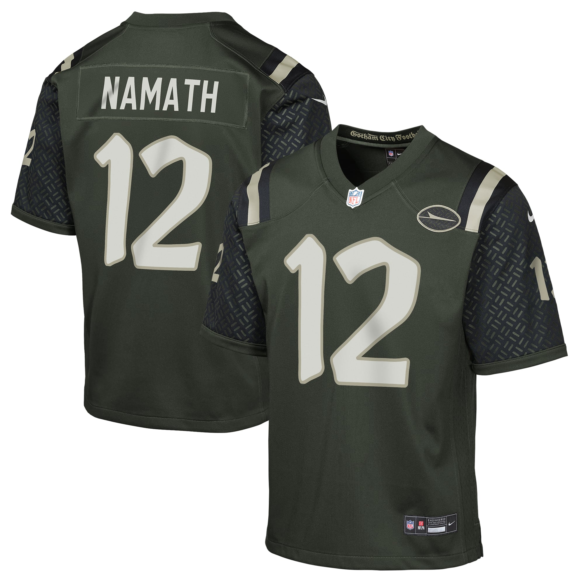 Joe Namath New York Jets Game Jersey Green NFL Football Fan Wear