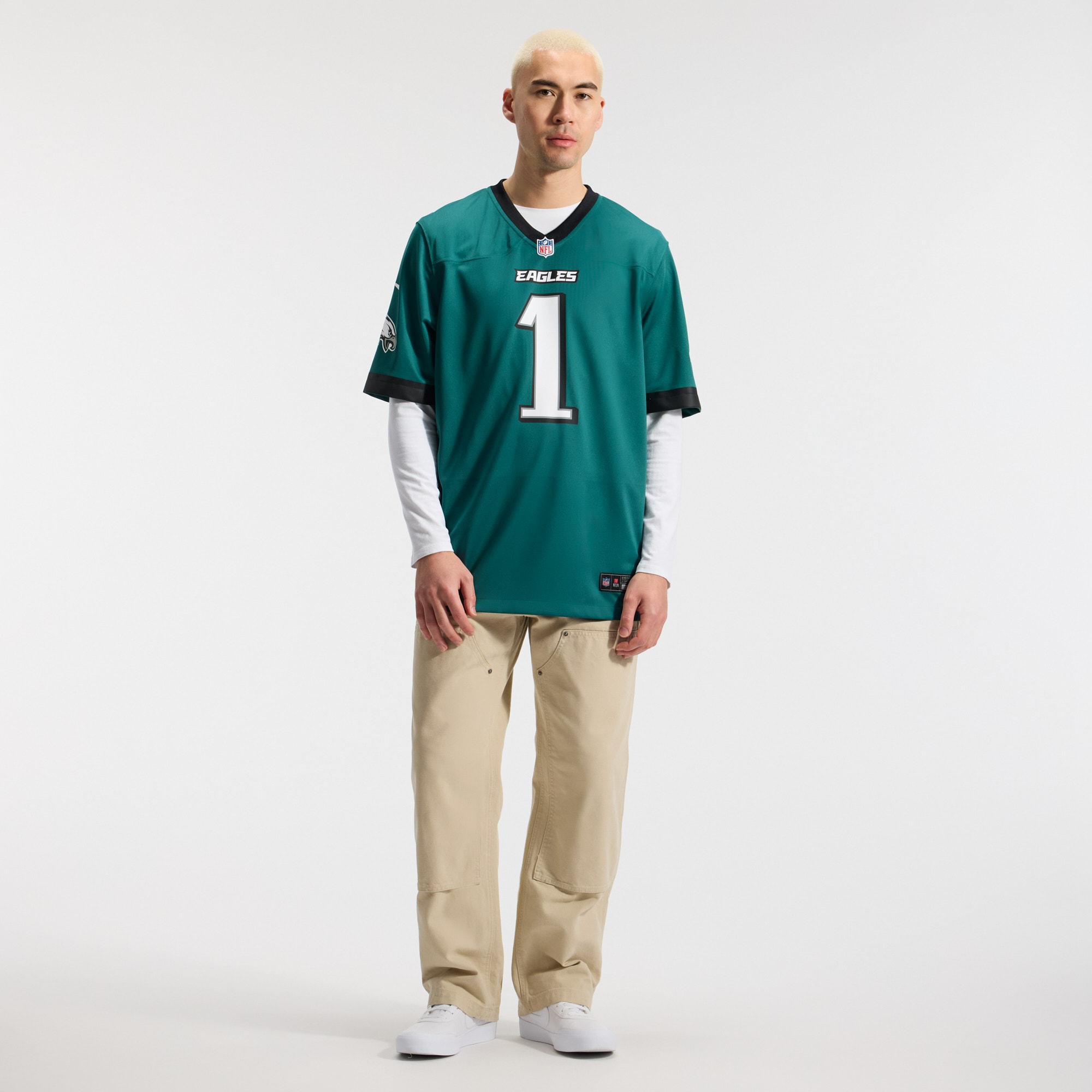 Jalen Hurts Philadelphia Eagles Game Jersey No.1 Midnight NFL Football Fan Wear