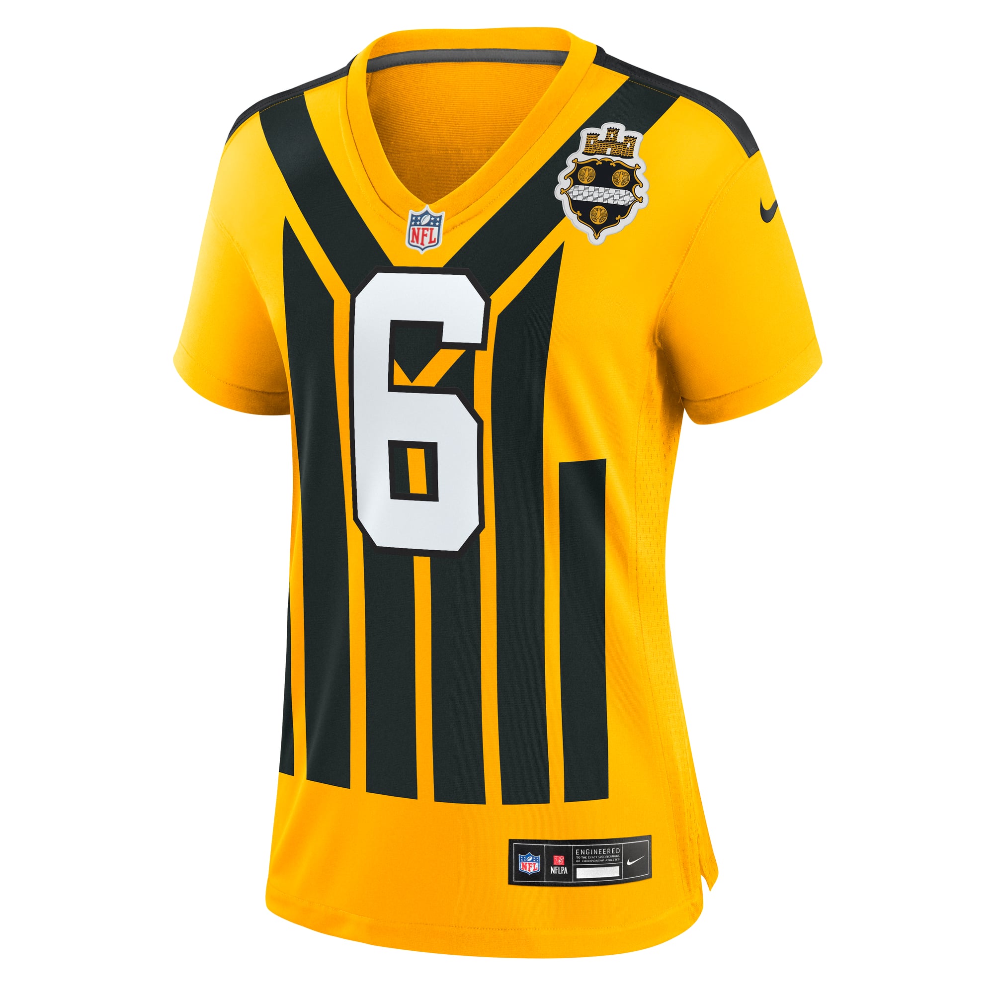 Patrick Queen Pittsburgh Steelers Game Jersey Gold NFL Football Fan Wear