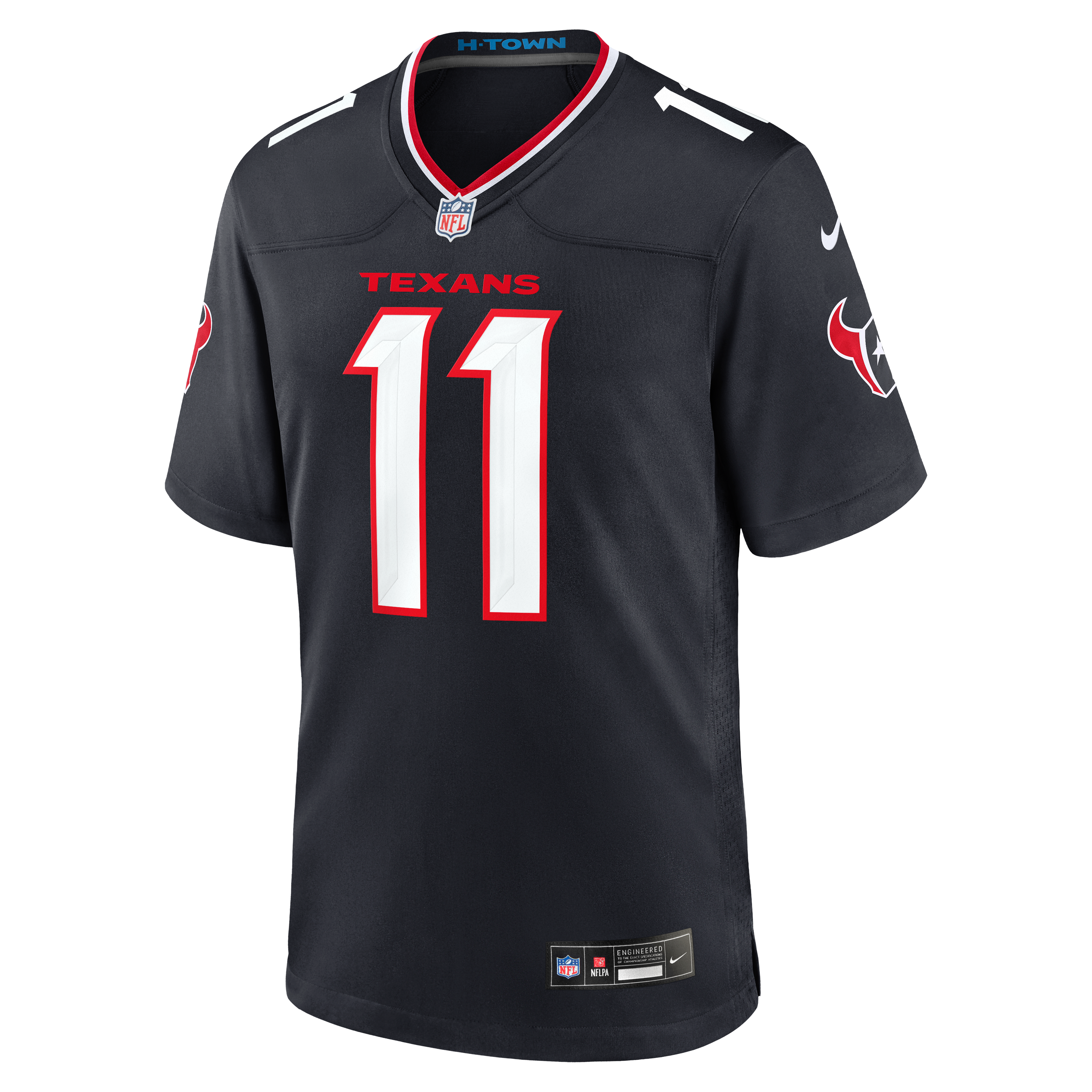 Tremon Smith Houston Texans Game Jersey Navy NFL Football Fan Wear Tremon Smith