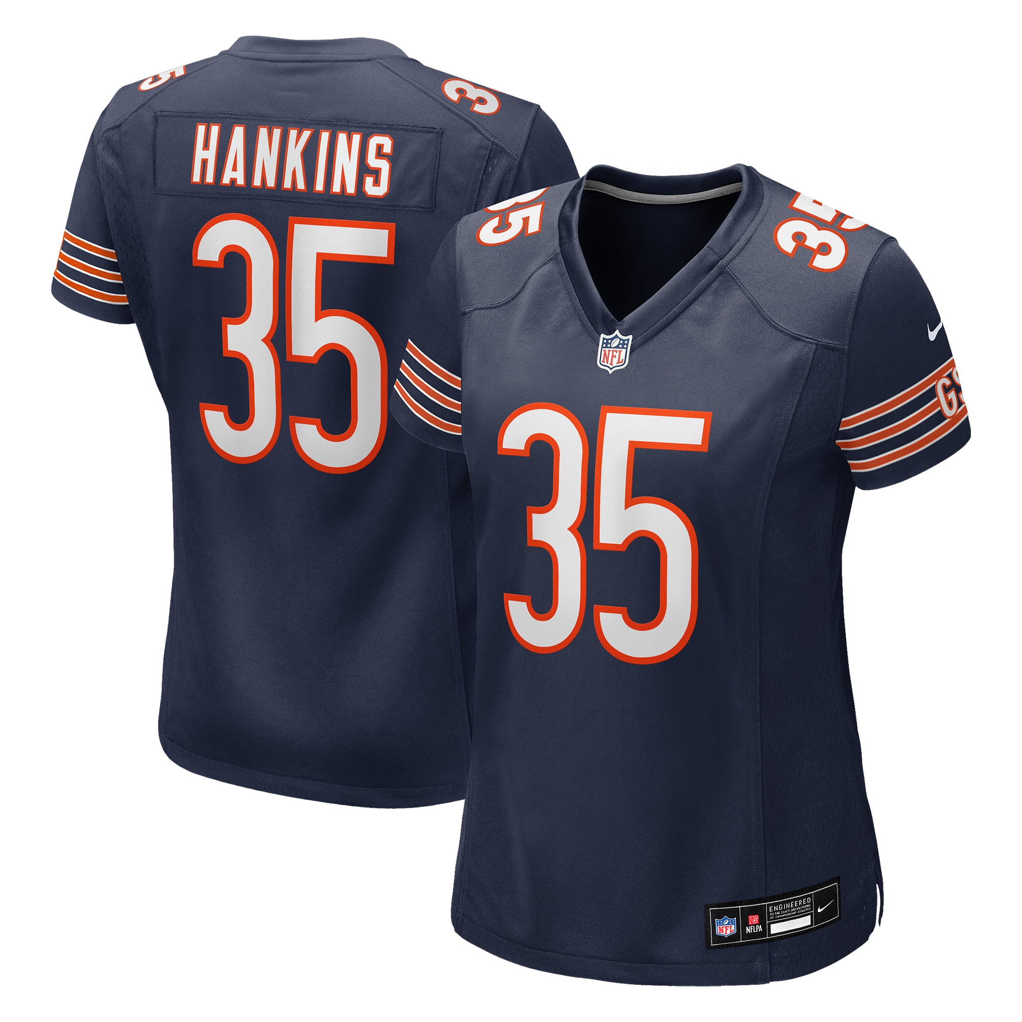 Deion Hankins Chicago Bears Game Jersey Navy NFL Football Fan Wear