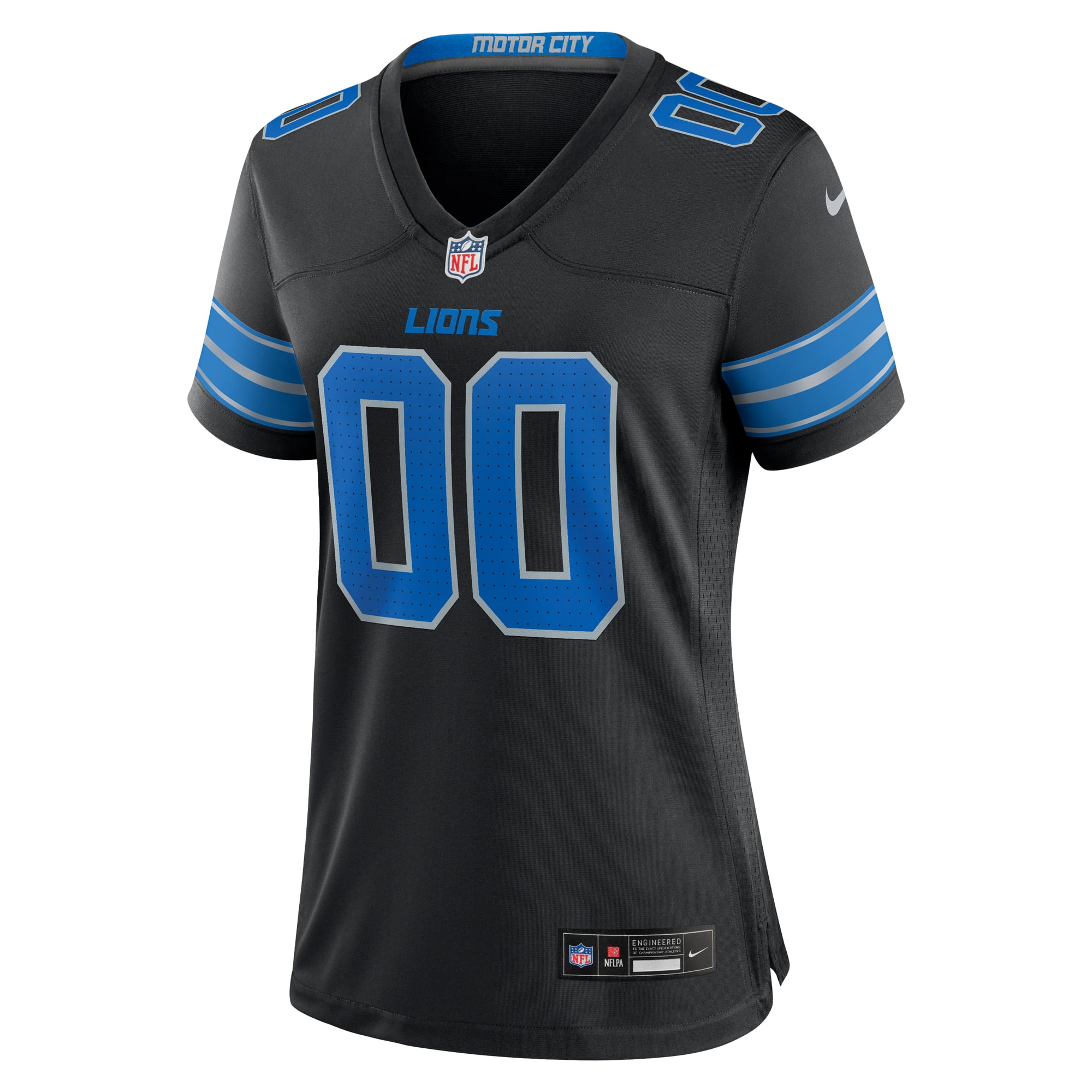Detroit Lions Game Jersey Black NFL Football Fan Wear Custom Number