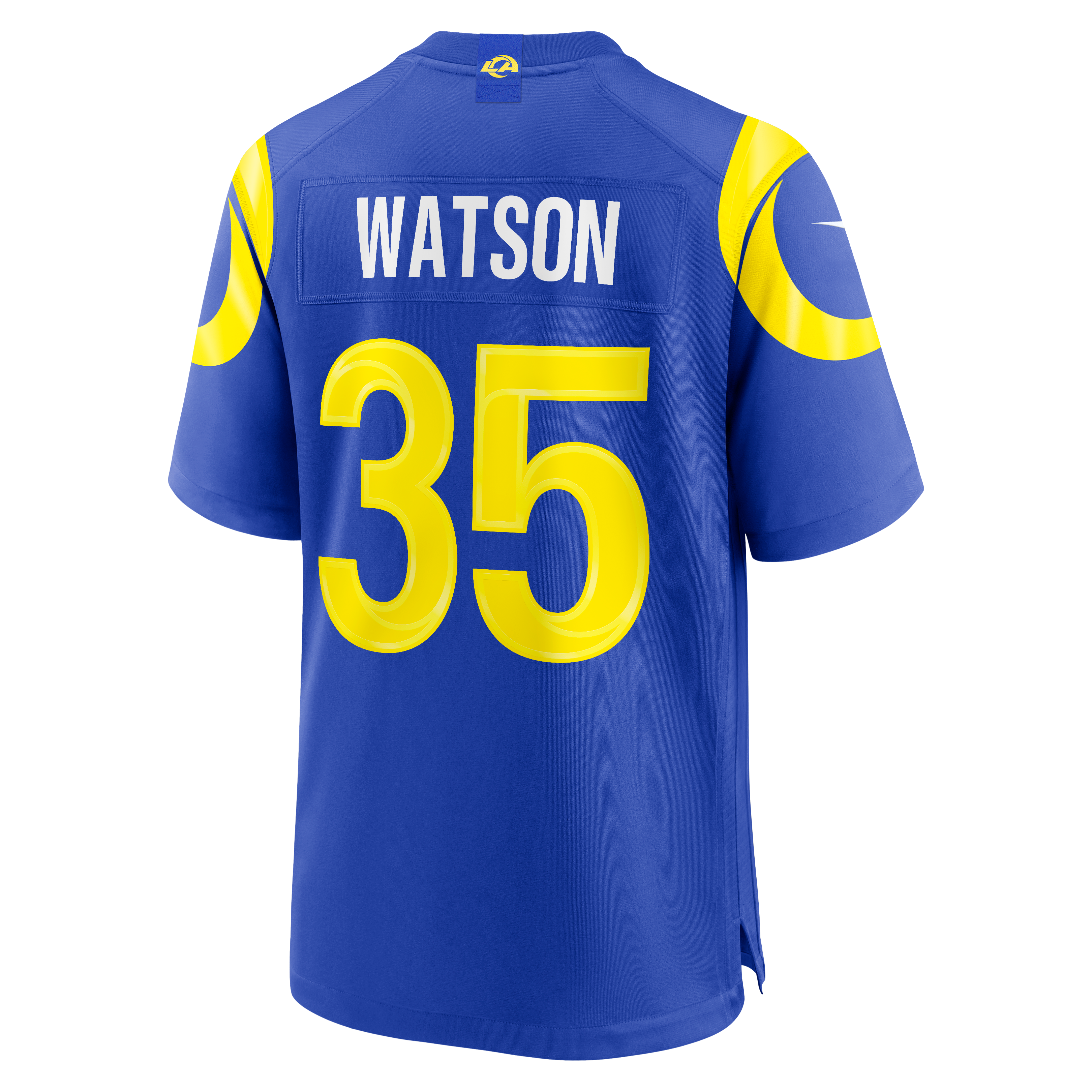 Jaylen Watson Los Angeles Rams Game Jersey Royal NFL Football Fan Wear Jaylen Watson
