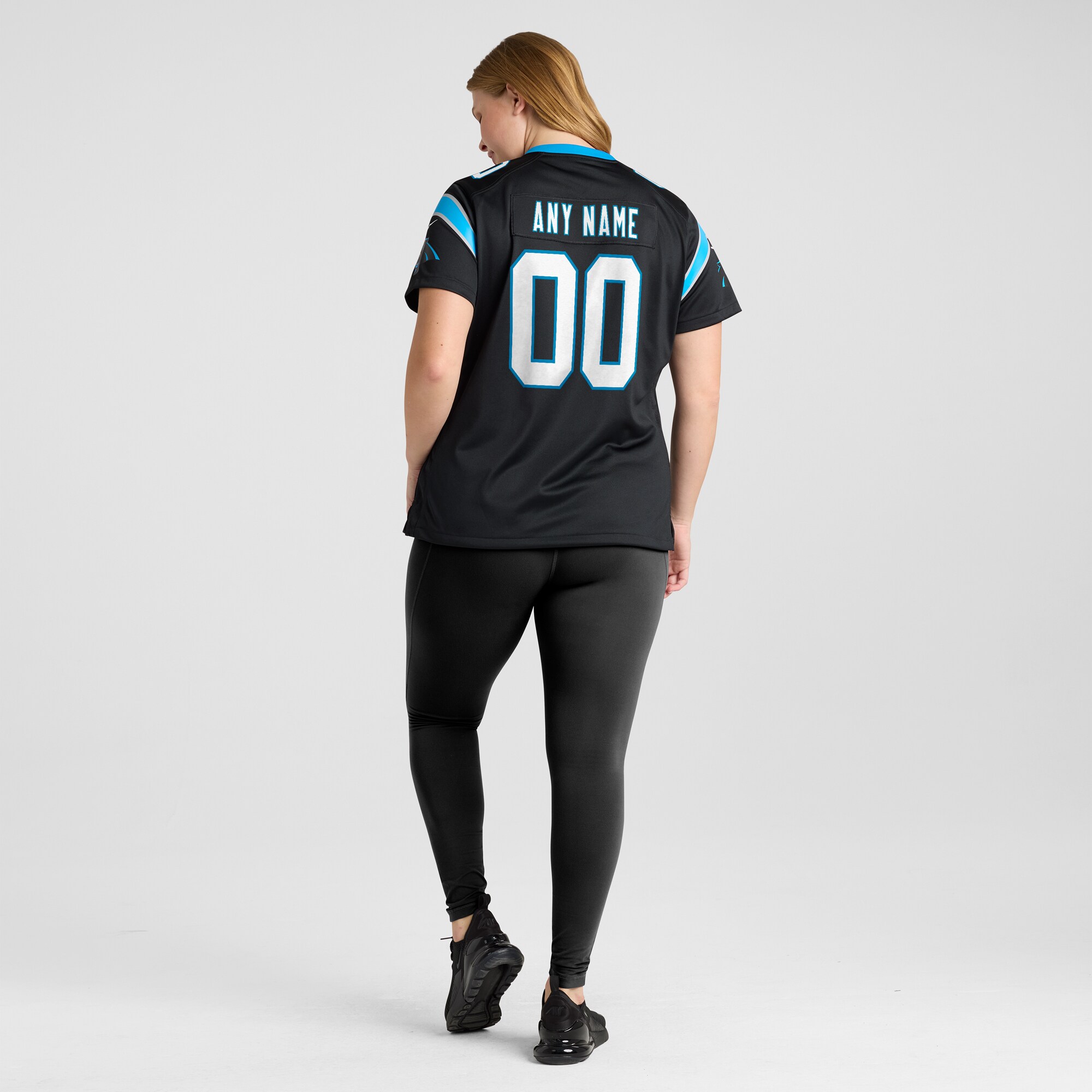 Carolina Panthers Game Jersey Black NFL Football Fan Wear Custom Number