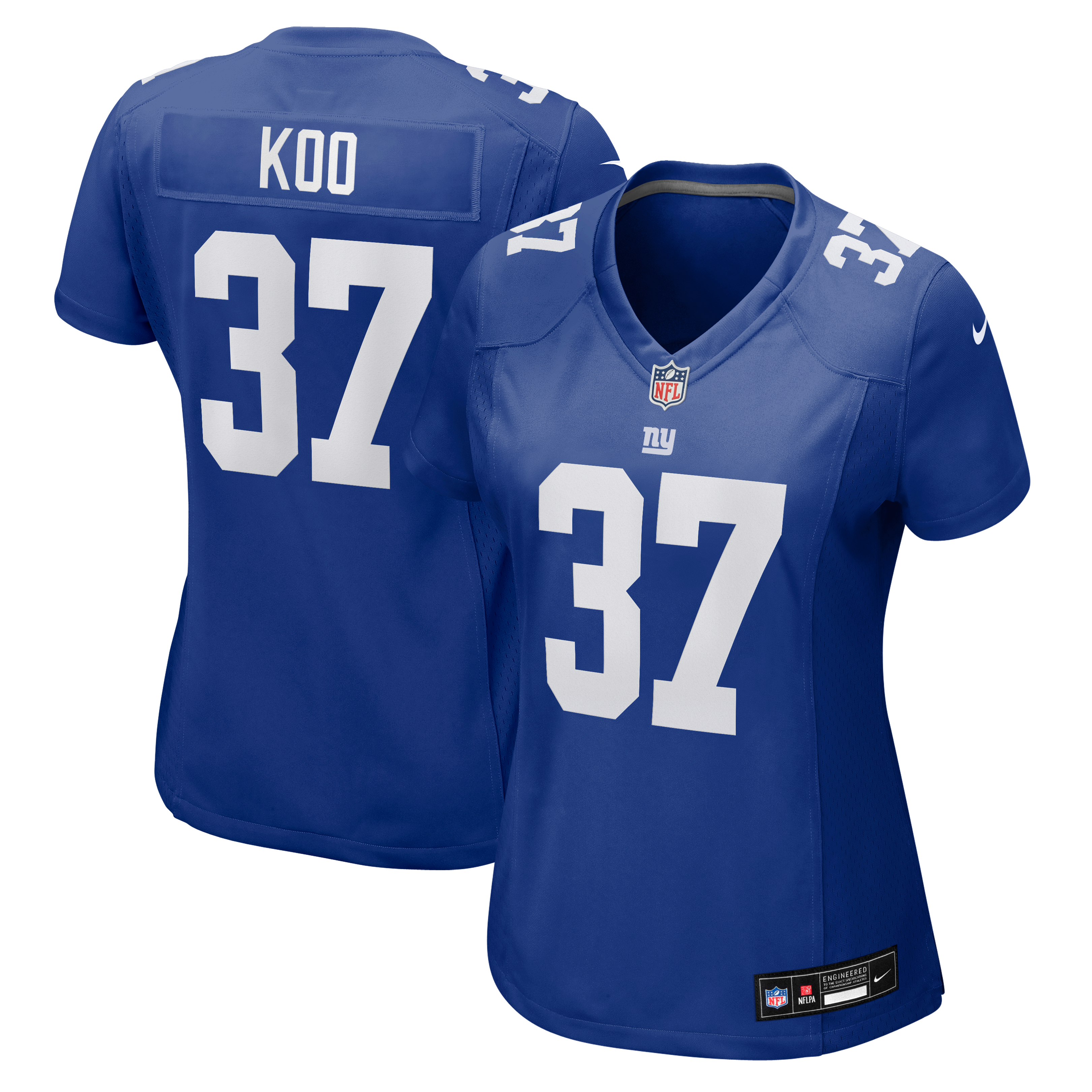Younghoe Koo New York Giants Game Jersey Royal NFL Football Fan Wear