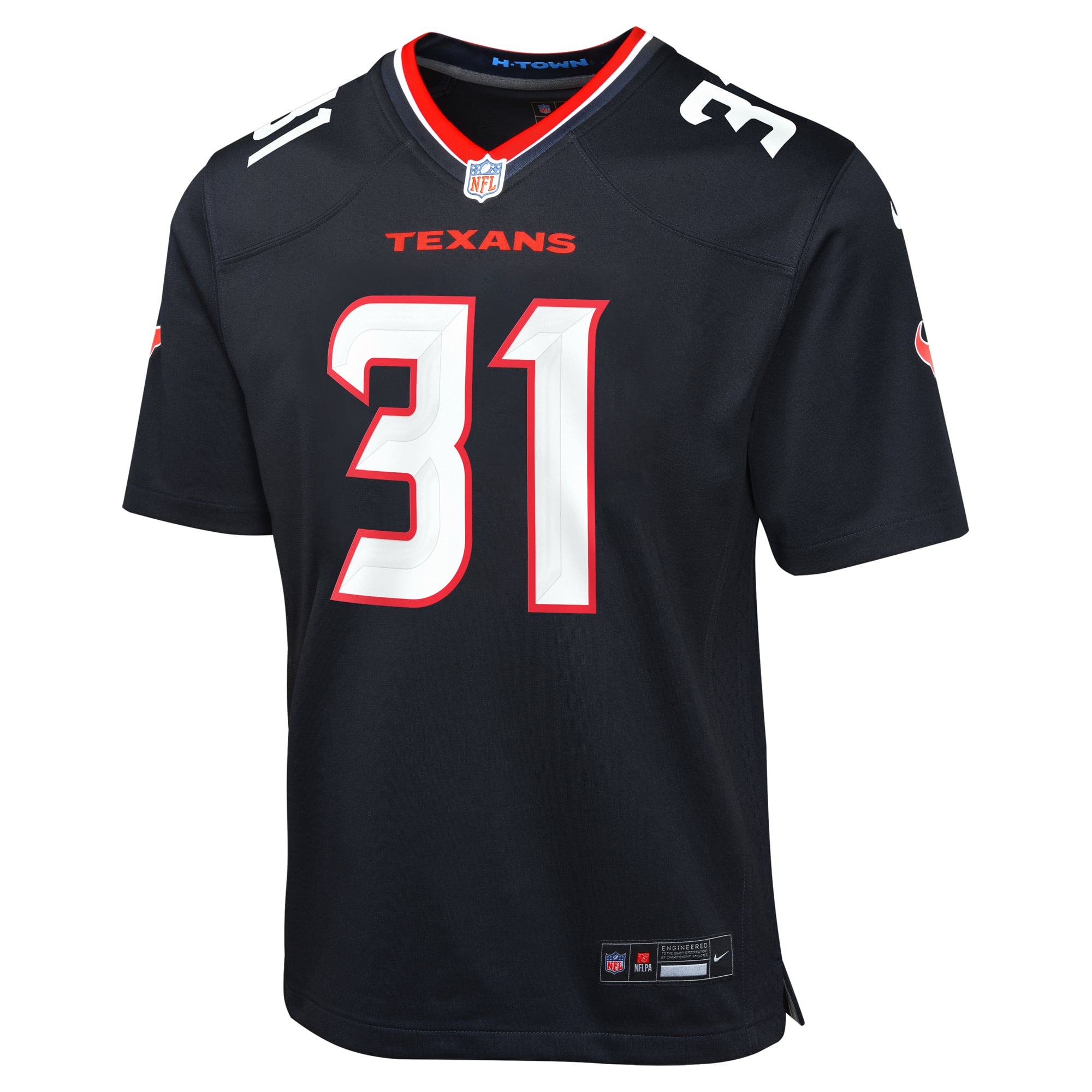 Dameon Pierce Houston Texans Game Jersey Navy NFL Football Fan Wear Dameon Pierce