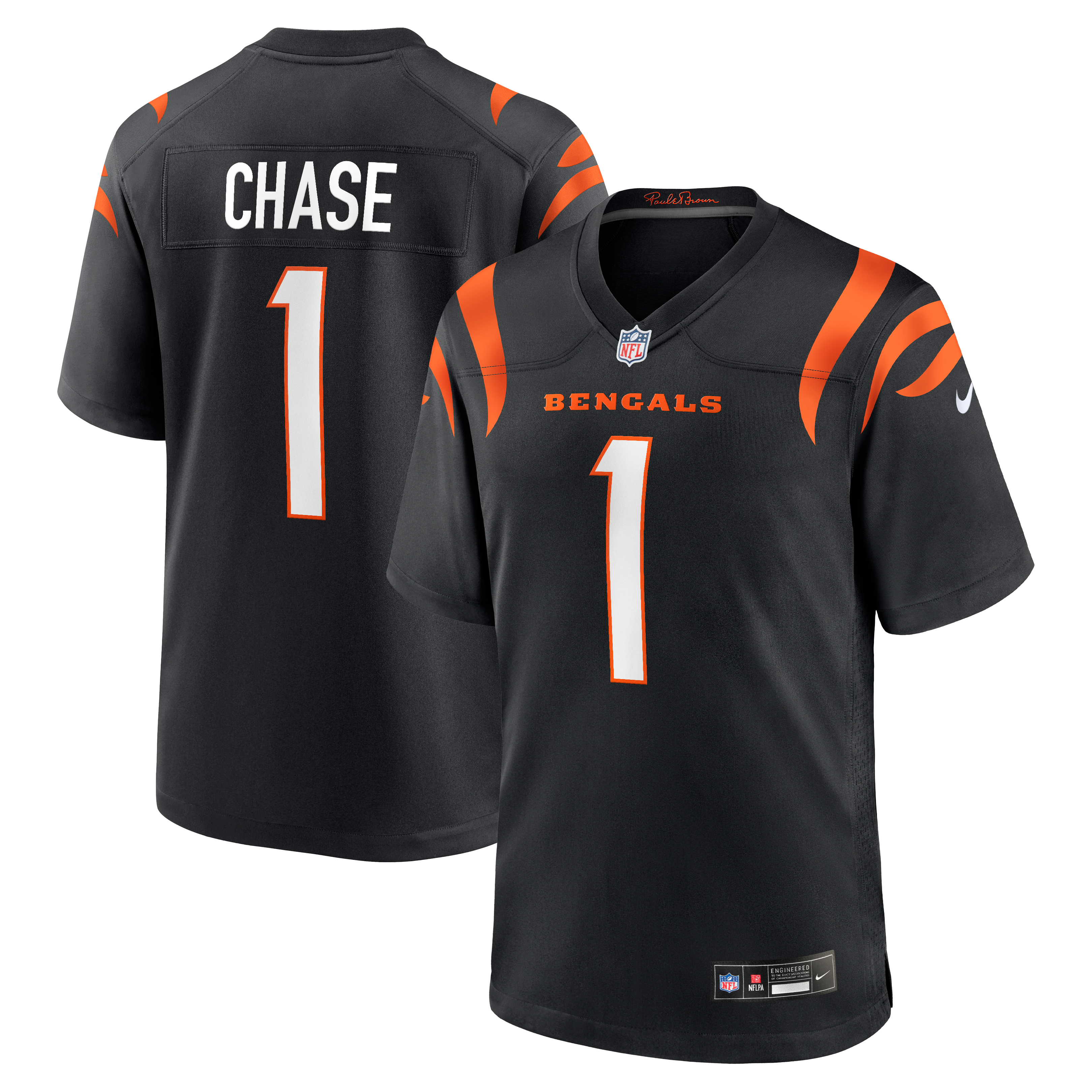 Ja'Marr Chase Cincinnati Bengals Game Jersey Black NFL Football Fan Wear Ja'Marr Chase