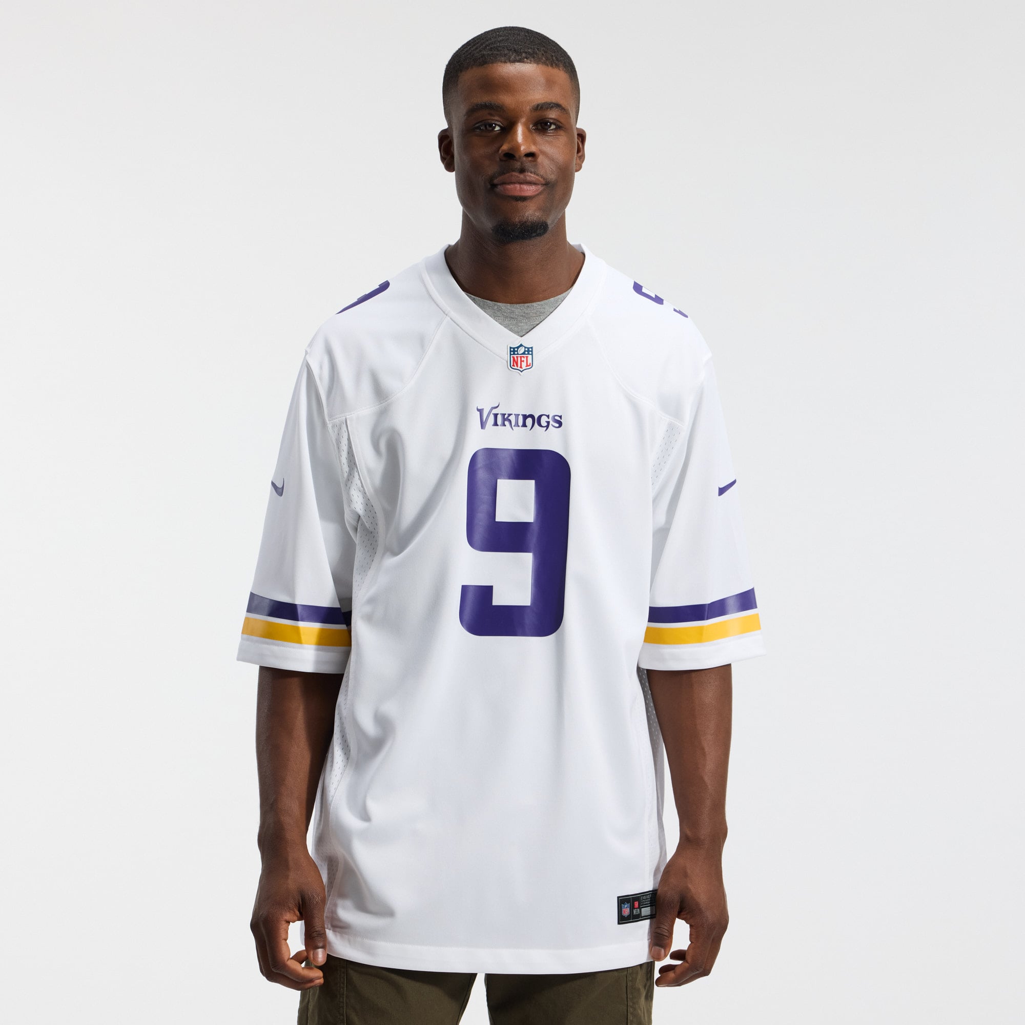 JJ McCarthy Minnesota Vikings Game Jersey White NFL Football Fan Wear JJ McCarthy