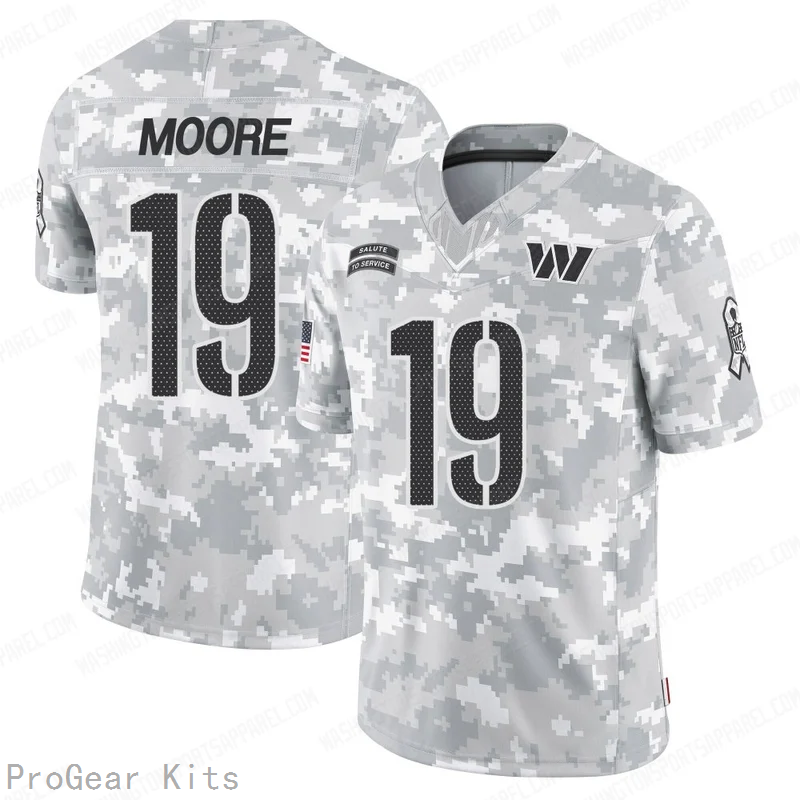 Chris Moore Washington Commanders Jersey No.19 Camo NFL Football Fan Wear