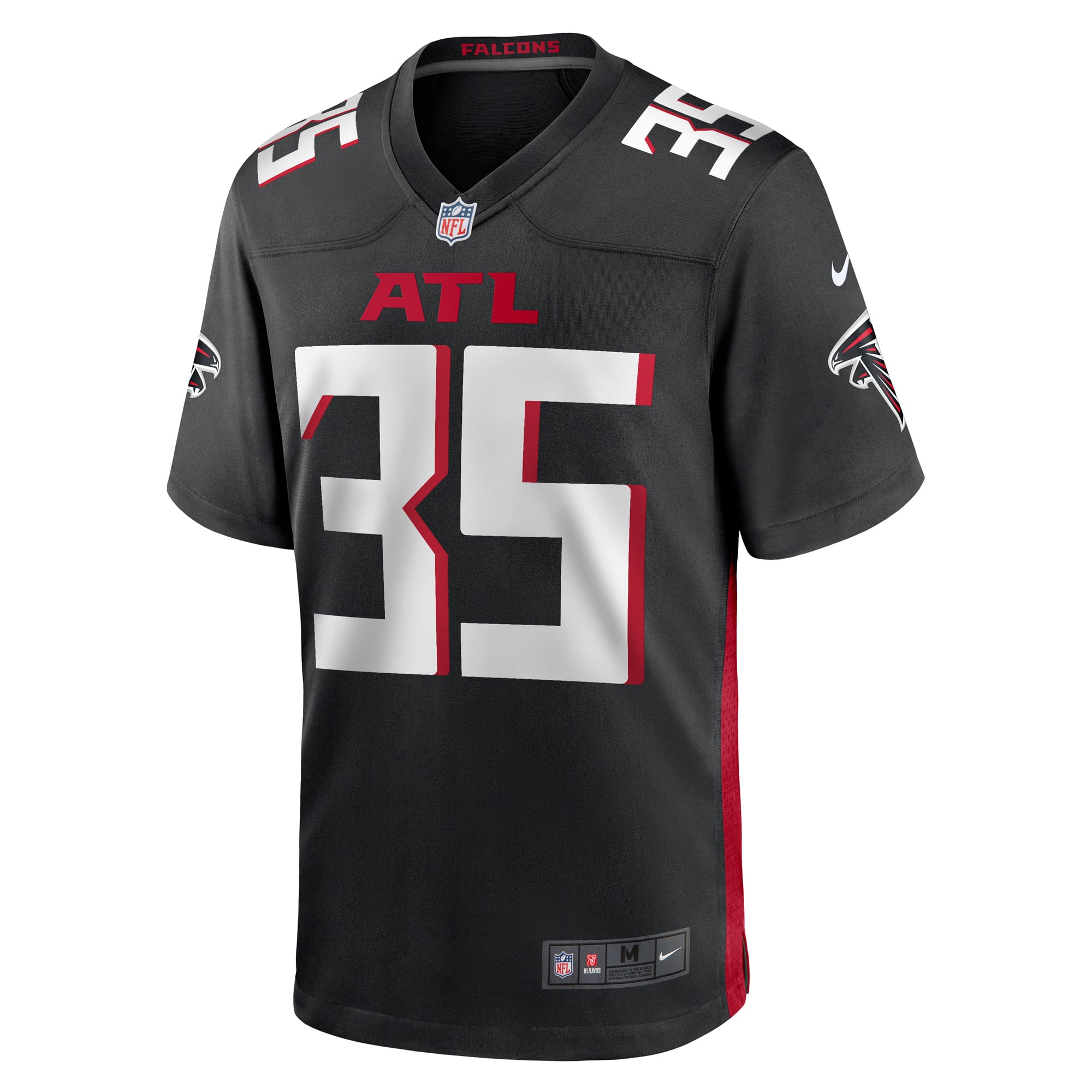 Natrone Brooks Atlanta Falcons Game Jersey Black NFL Football Fan Wear