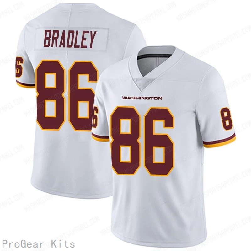 Jaden Bradley Washington Commanders Jersey No.86 White NFL Football Fan Wear