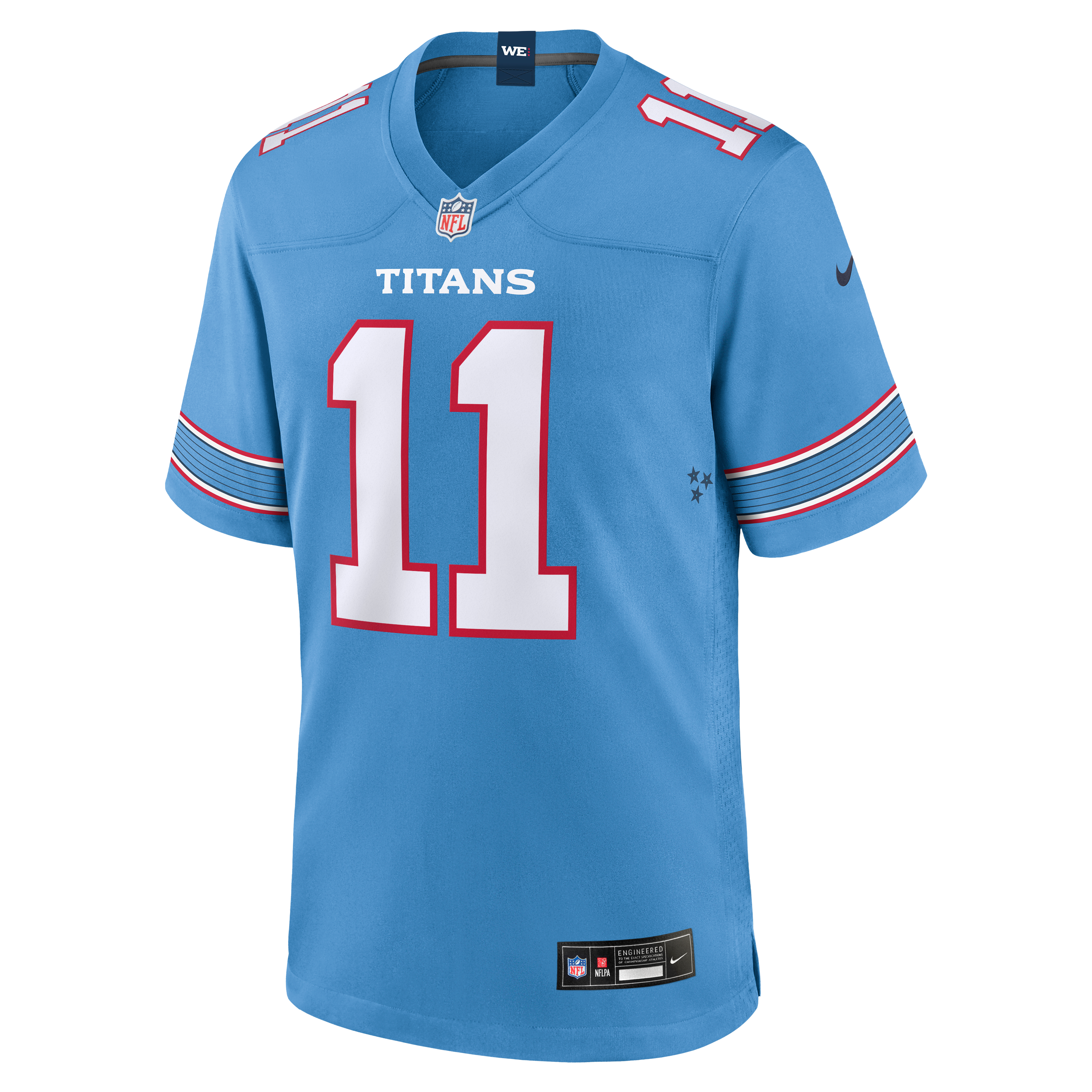 Jermaine Johnson Tennessee Titans Game Jersey Light Blue NFL Football Fan Wear Jermaine Johnson