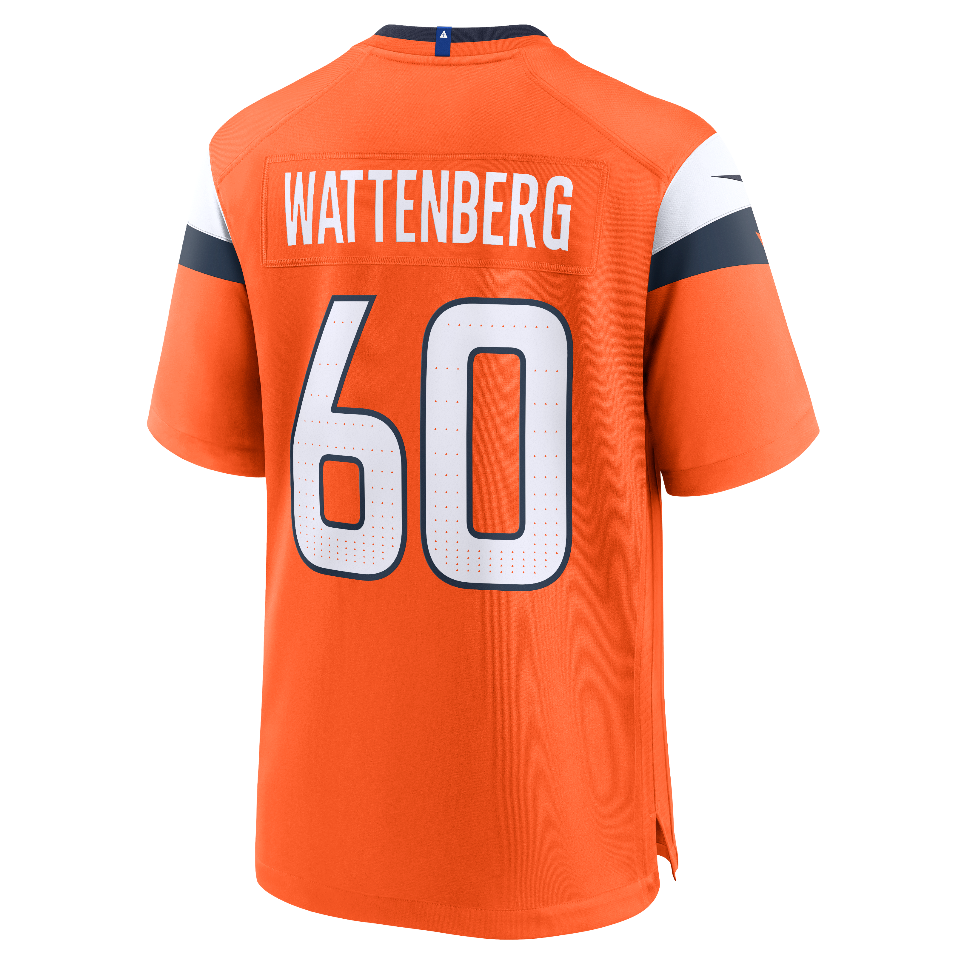 Luke Wattenberg Denver Broncos Game Jersey Orange NFL Football Fan Wear