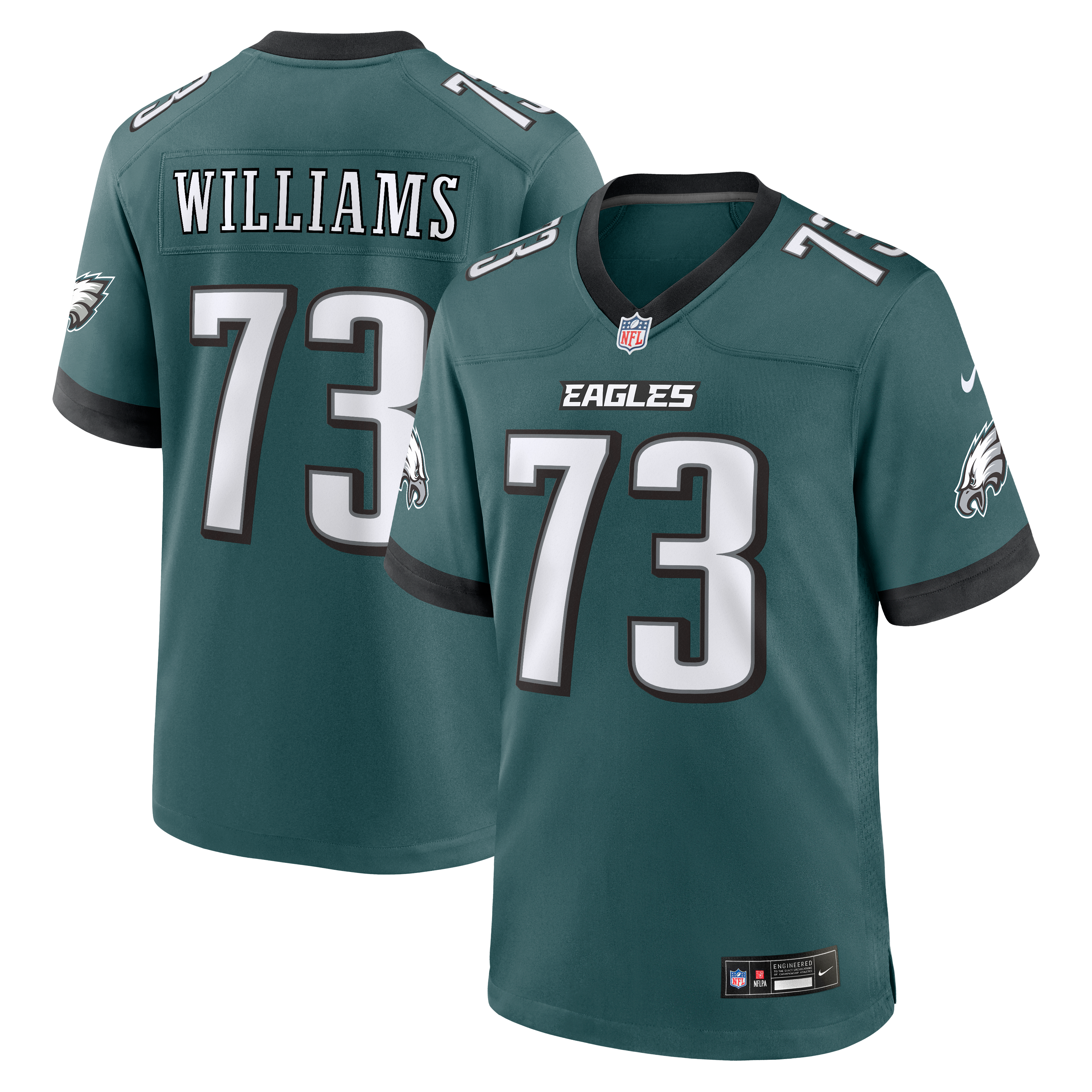 Cameron Williams Philadelphia Eagles Game Jersey Midnight NFL Football Fan Wear Cameron Williams