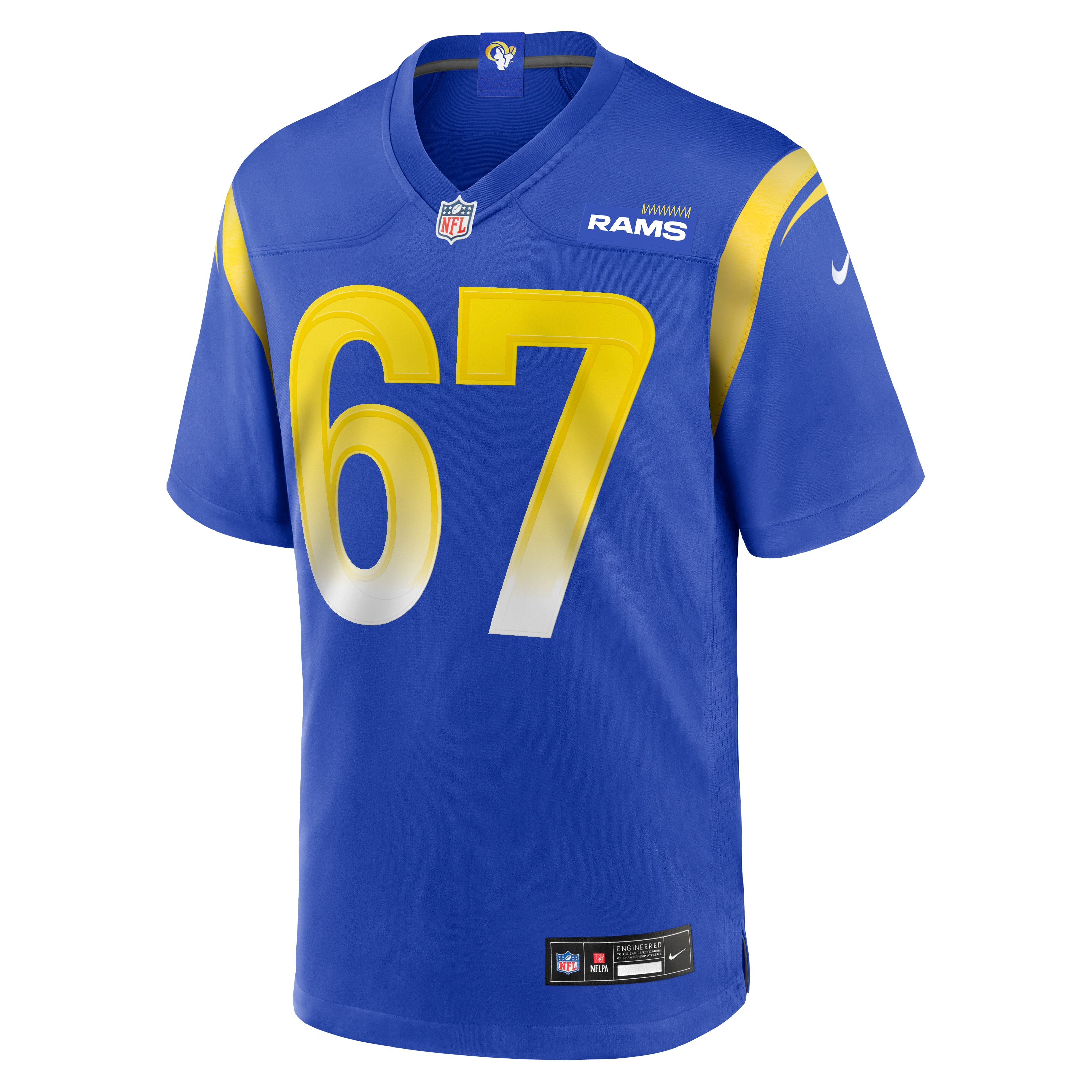 Justin Dedich Los Angeles Rams Game Jersey Royal NFL Football Fan Wear