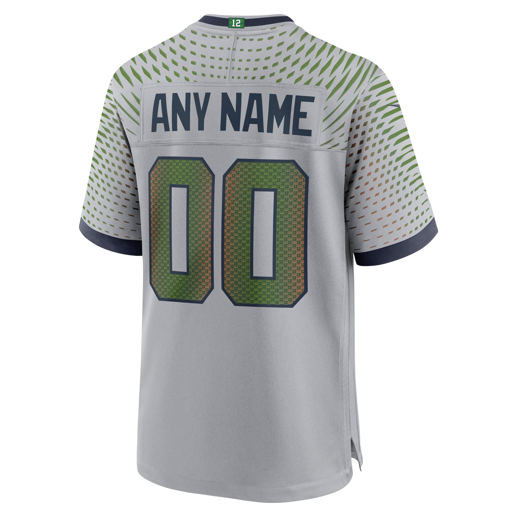 Seattle Seahawks Game Jersey Gray NFL Football Fan Wear Custom Number