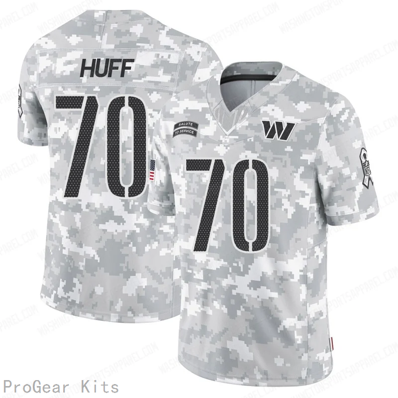 Sam Huff Washington Commanders Jersey No.70 Camo NFL Football Fan Wear