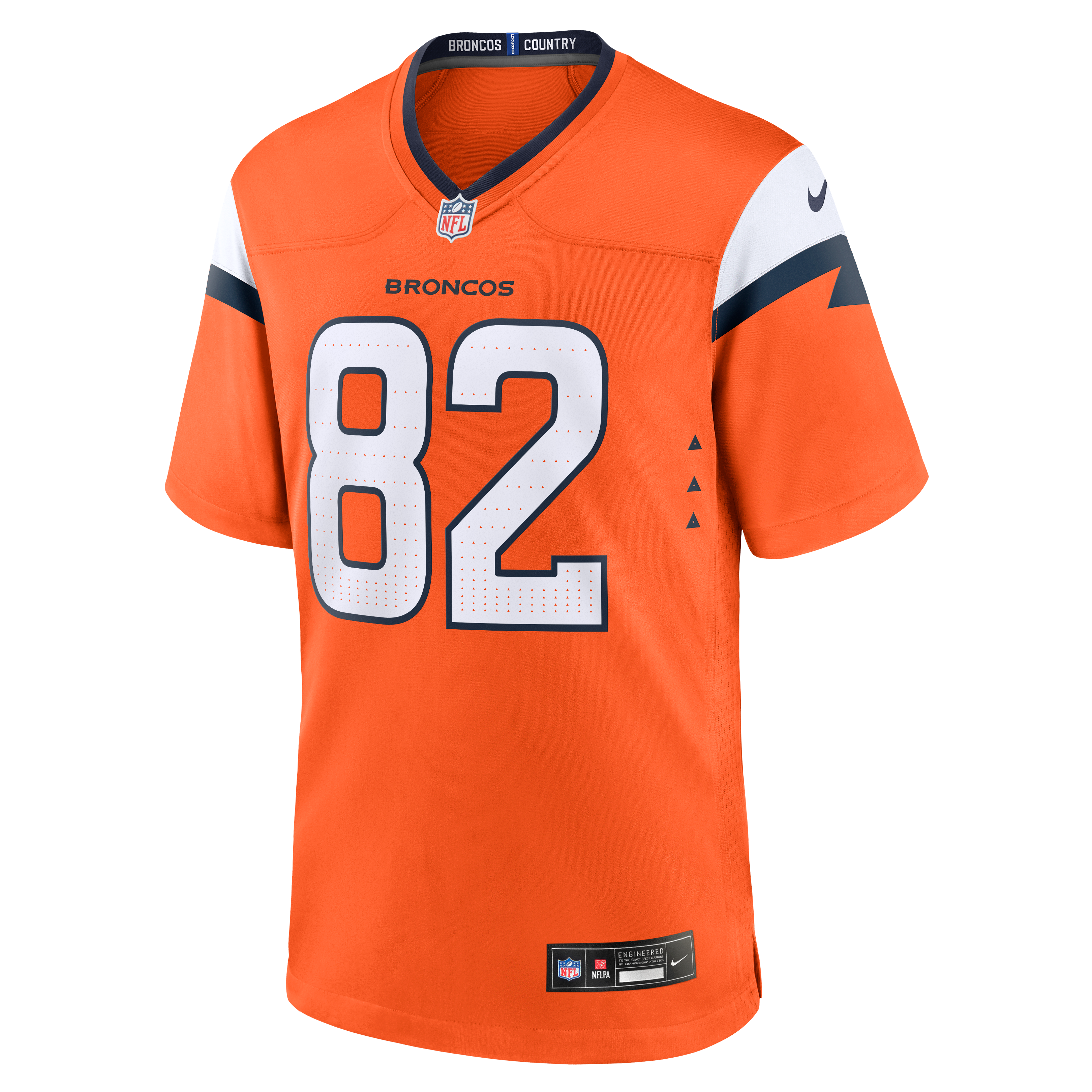 Adam Trautman Denver Broncos Game Jersey Orange NFL Football Fan Wear Adam Trautman