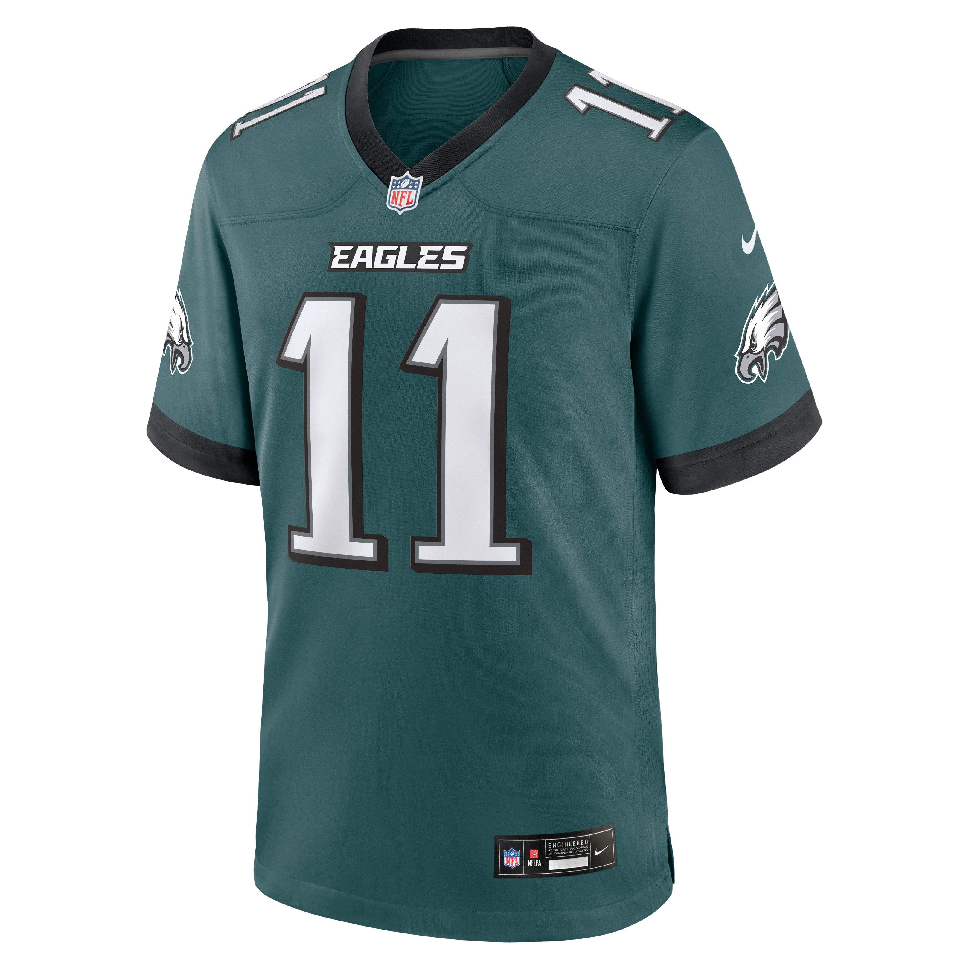 Jihaad Campbell Philadelphia Eagles Game Jersey Midnight NFL Football Fan Wear