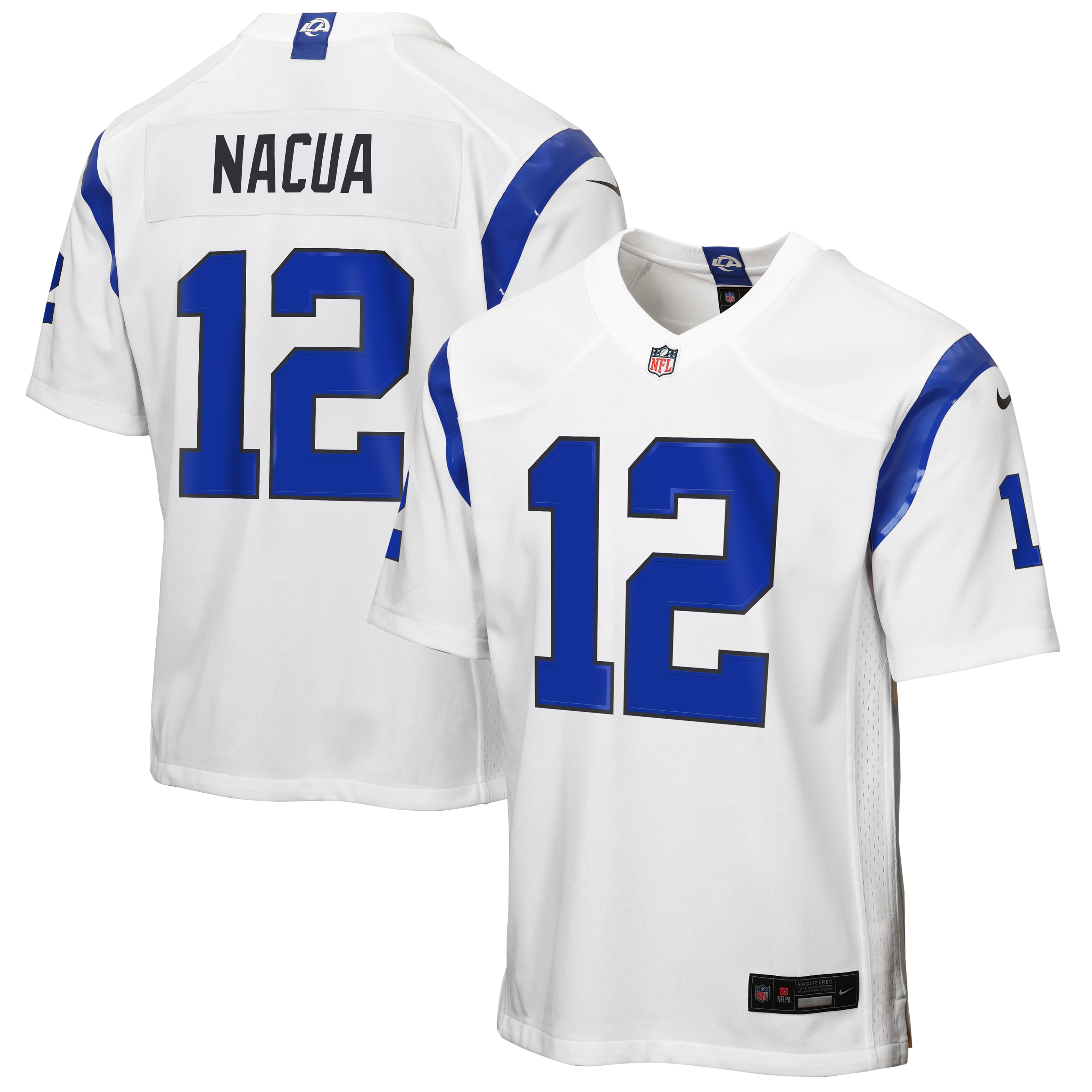 Puka Nacua Fearsome Los Angeles Rams Game Jersey White NFL Football Fan Wear Puka Nacua Fearsome
