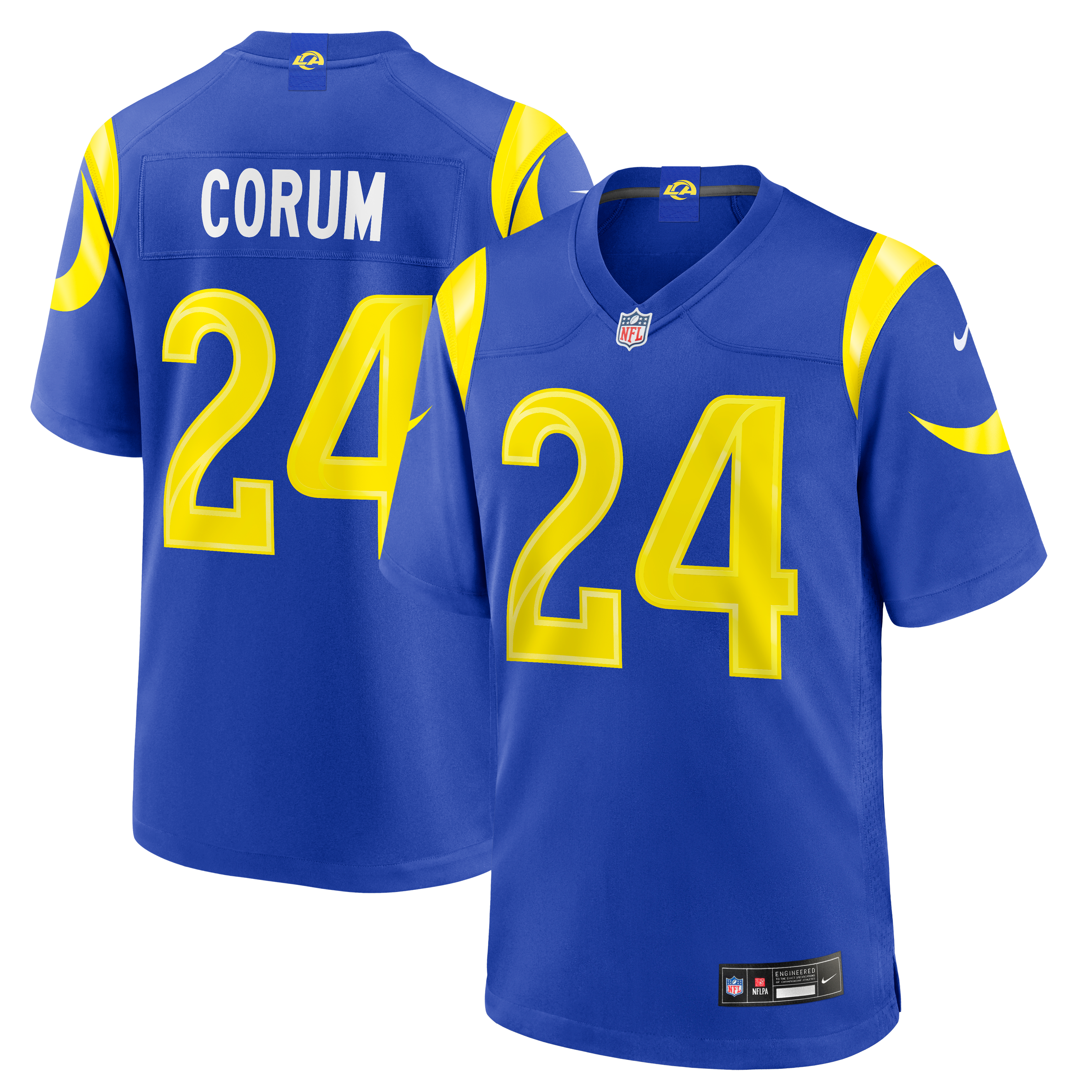 Blake Corum Los Angeles Rams Game Jersey Royal NFL Football Fan Wear Blake Corum