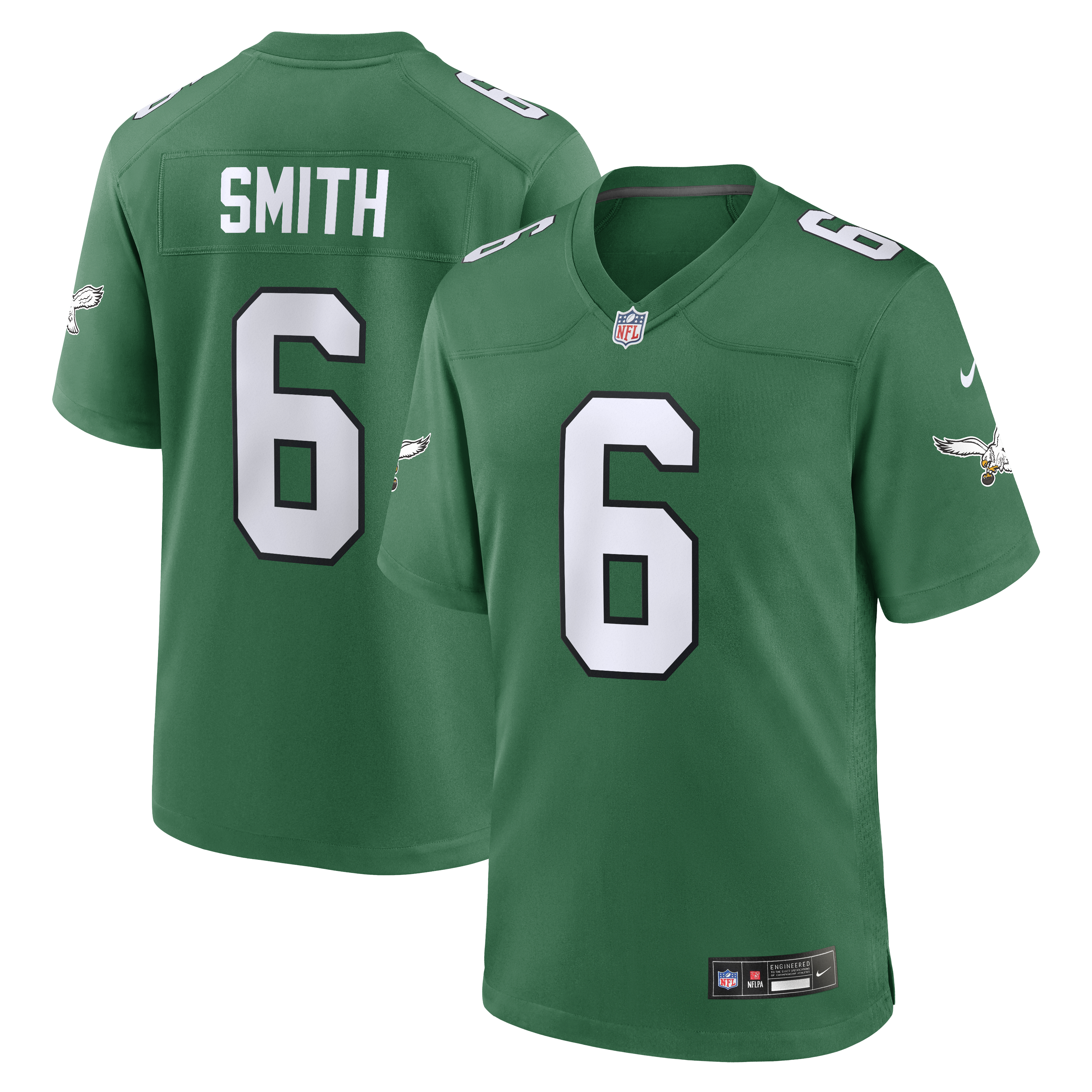 DeVonta Smith Philadelphia Eagles Player Jersey Kelly Green NFL Football Fan Wear DeVonta Smith