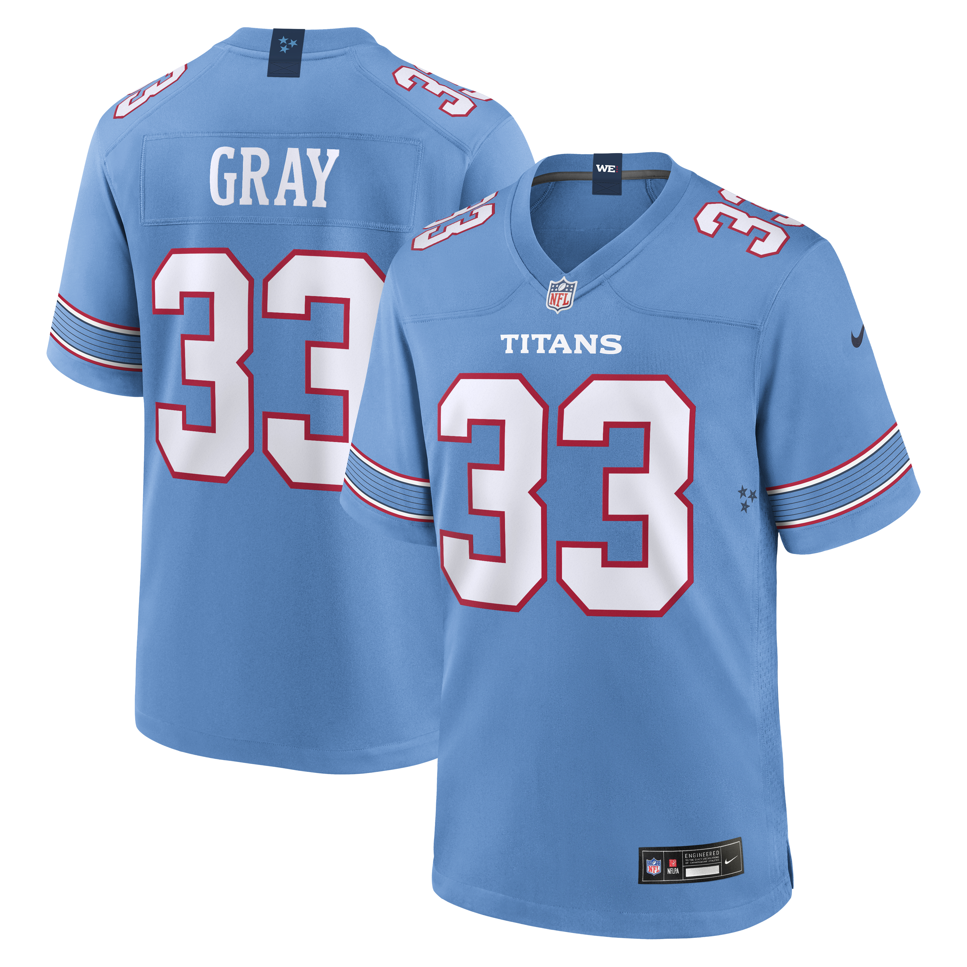 Cedric Gray Tennessee Titans Game Jersey Gray NFL Football Fan Wear