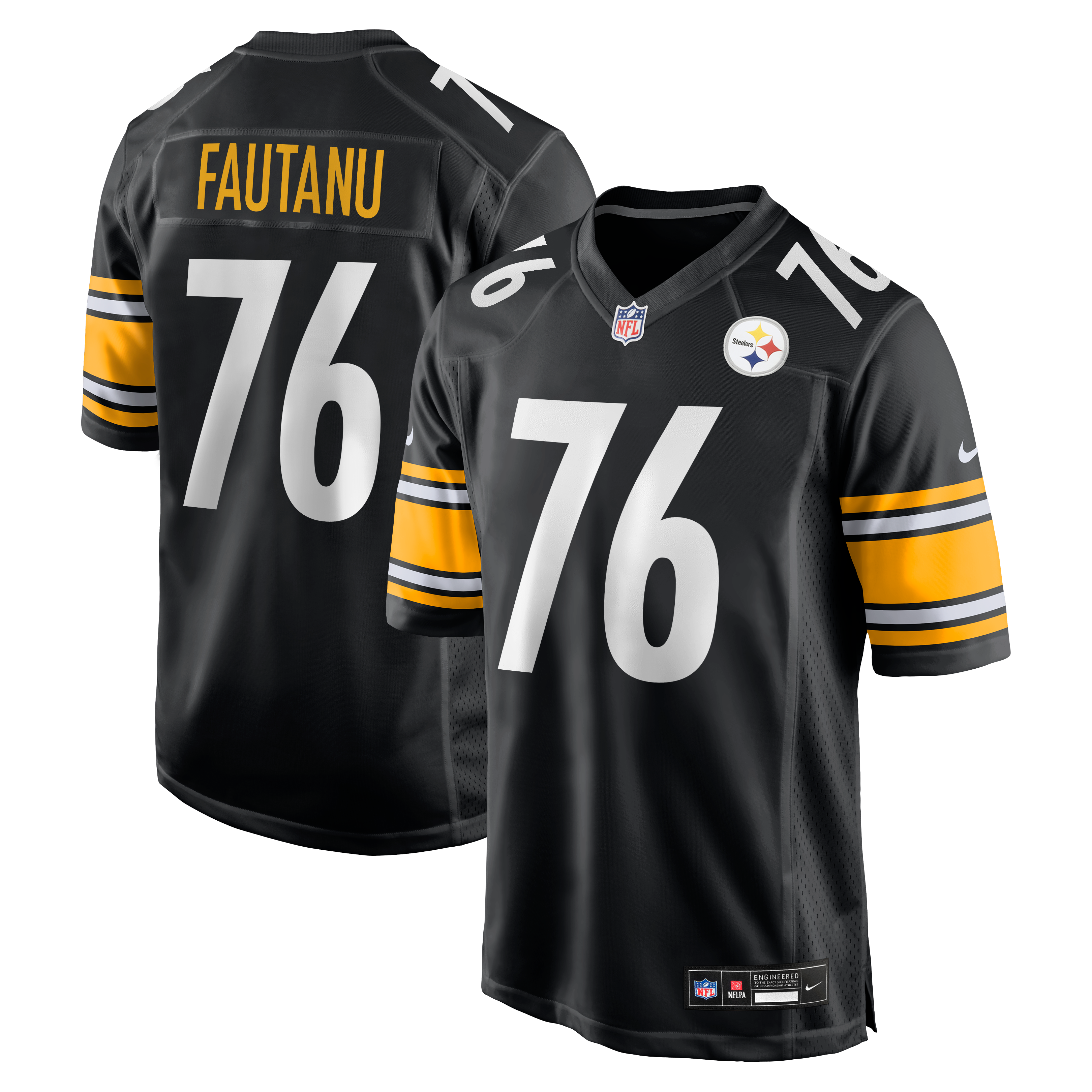 Troy Fautanu Pittsburgh Steelers Game Jersey Black NFL Football Fan Wear Troy Fautanu
