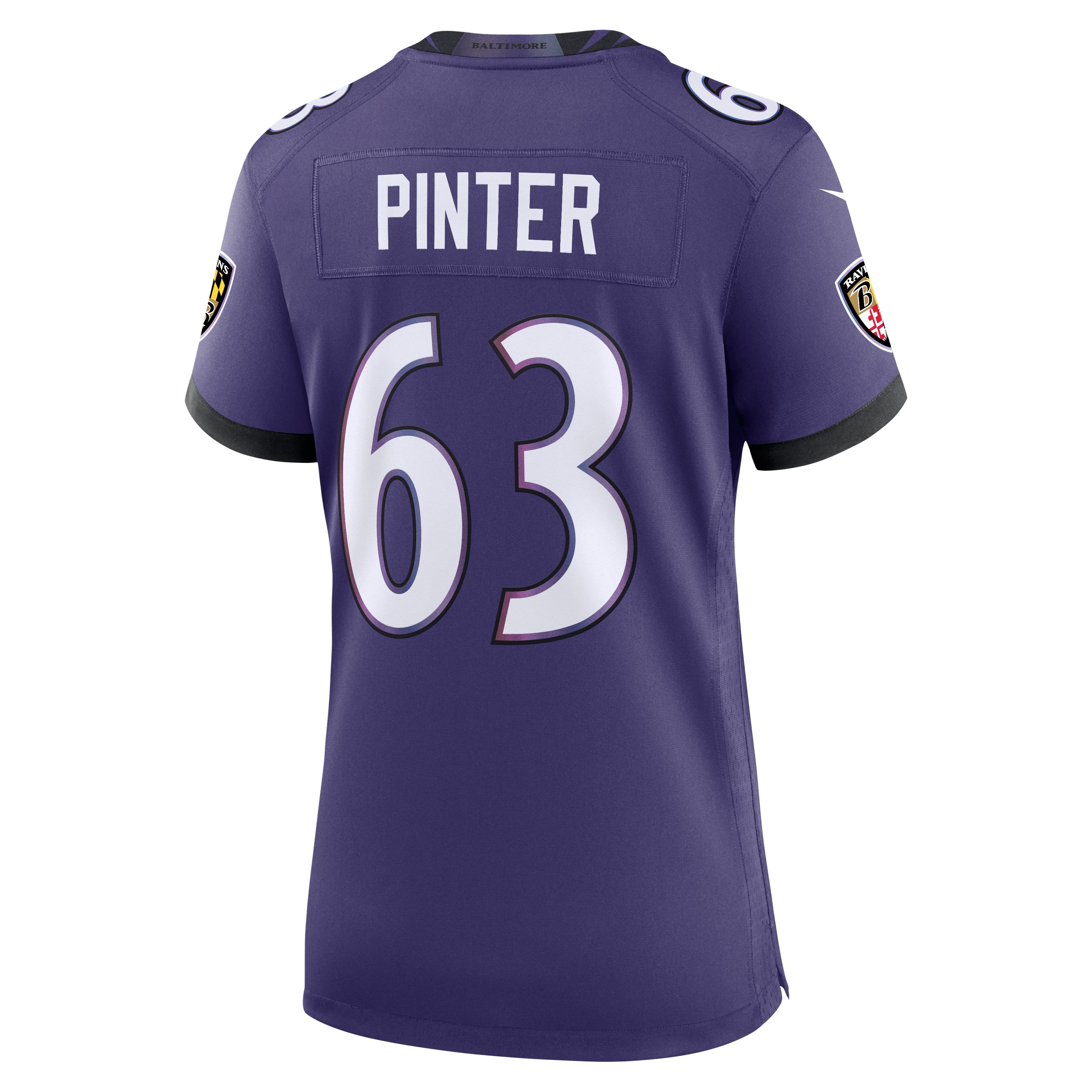 Danny Pinter Baltimore Ravens Game Jersey Purple NFL Football Fan Wear Danny Pinter