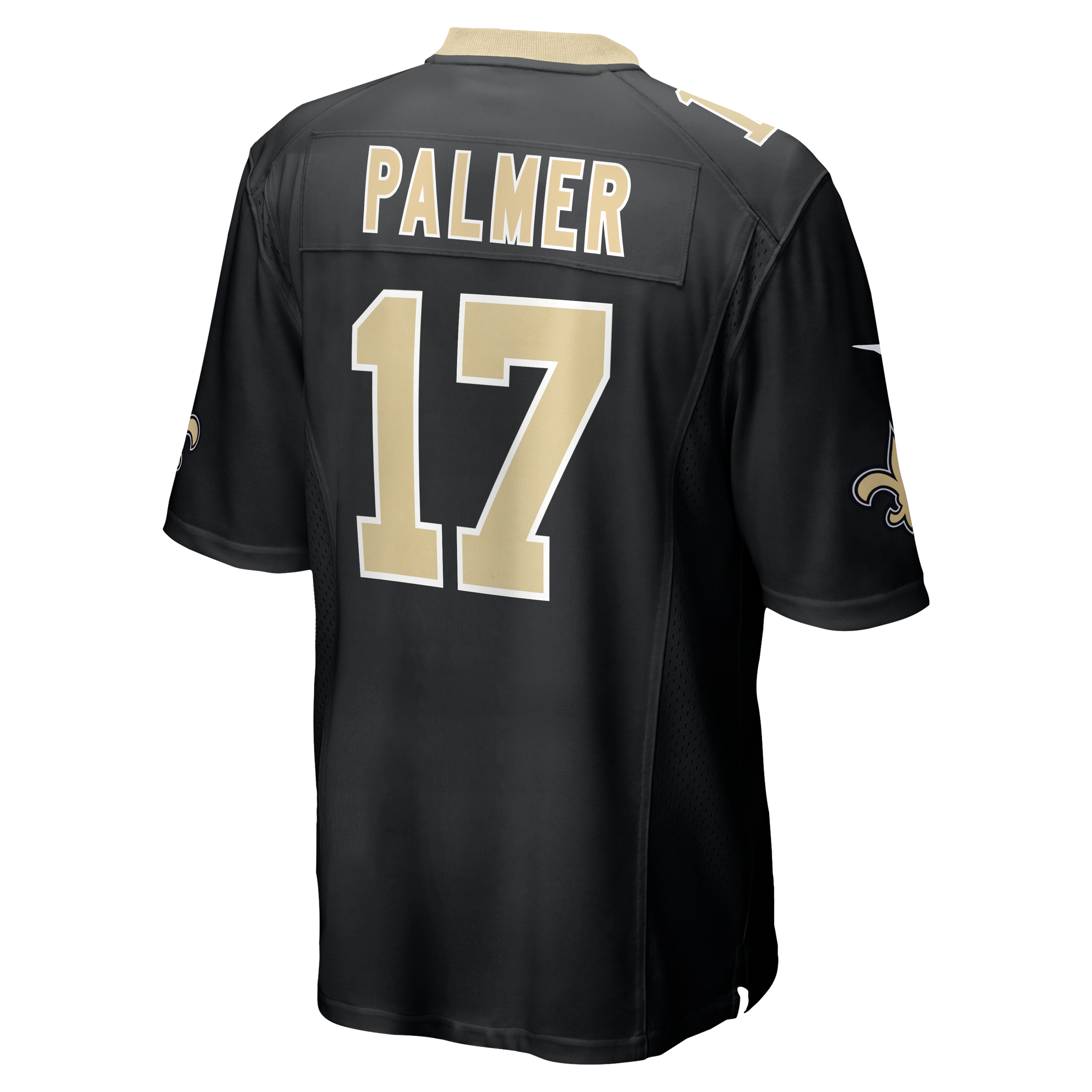 Trey Palmer New Orleans Saints Game Jersey Black NFL Football Fan Wear Trey Palmer