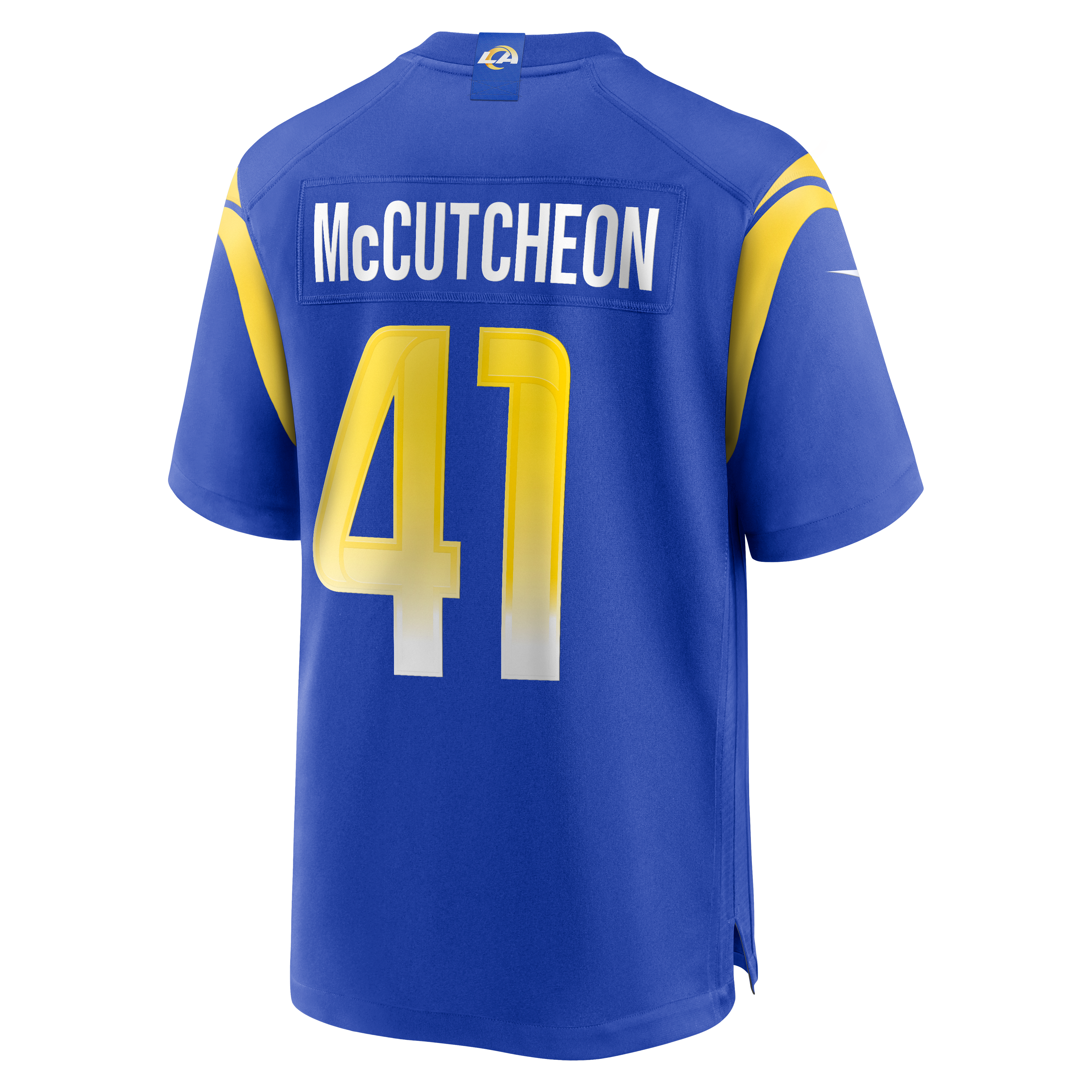 Cameron McCutcheon Los Angeles Rams Game Jersey Royal NFL Football Fan Wear Cameron McCutcheon