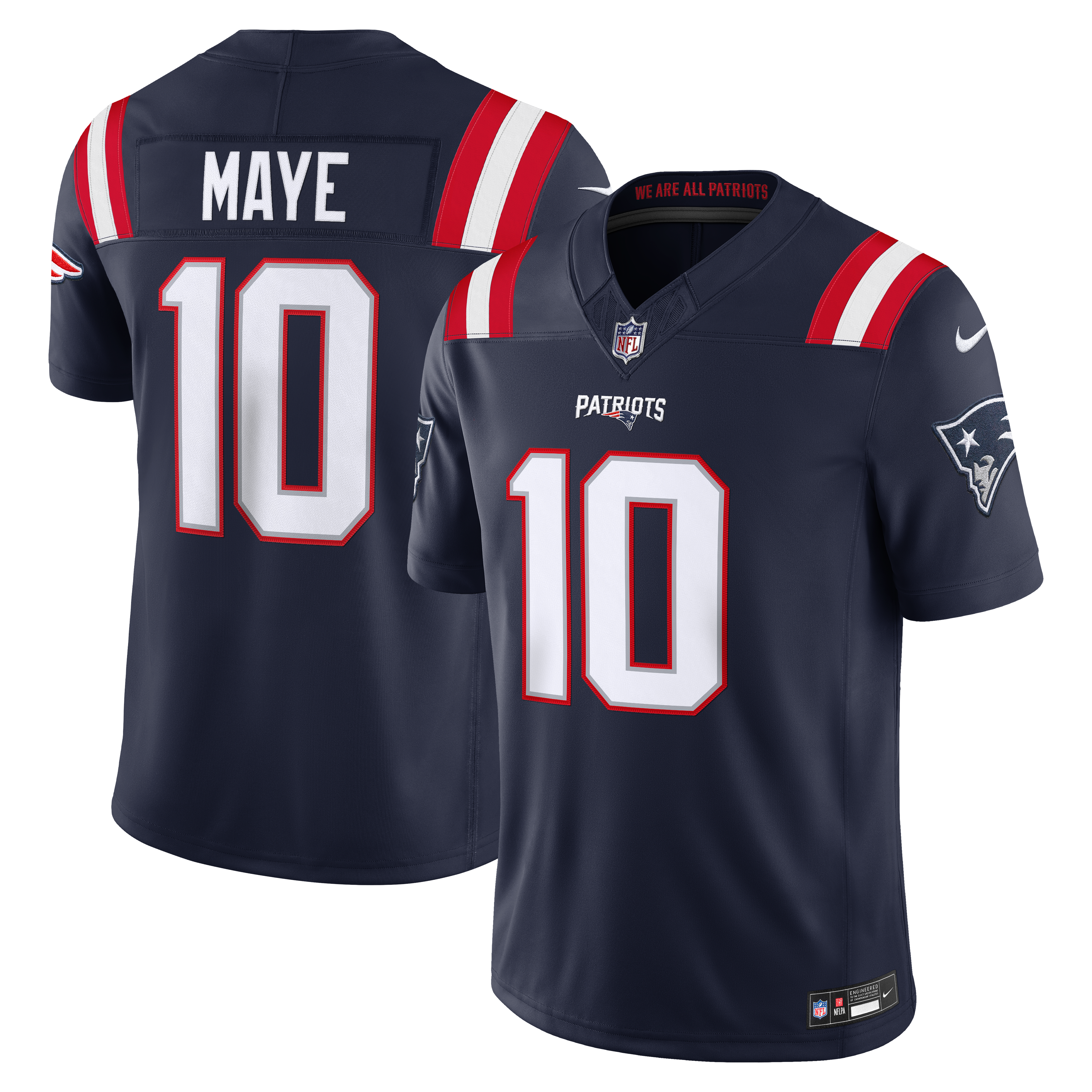 Drake Maye New England Patriots Limited Jersey Navy NFL Football Fan Wear Drake Maye