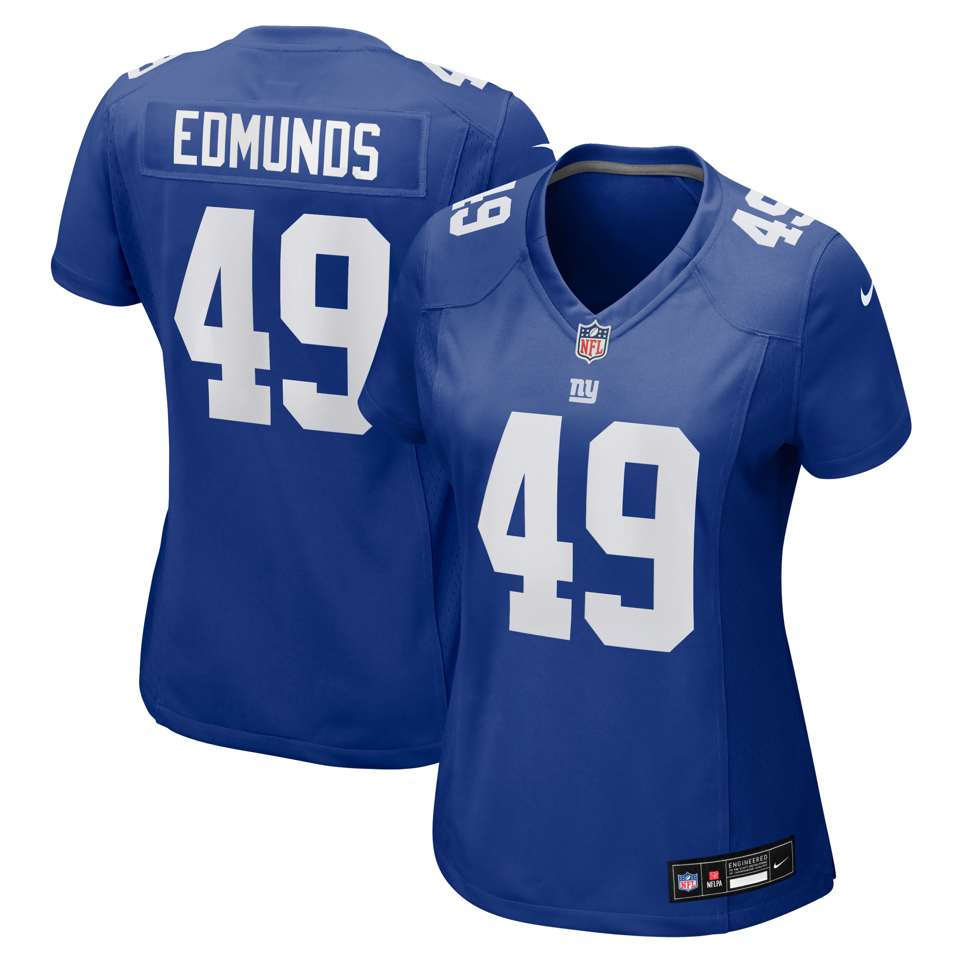 Tremaine Edmunds New York Giants Game Jersey Royal NFL Football Fan Wear Tremaine Edmunds
